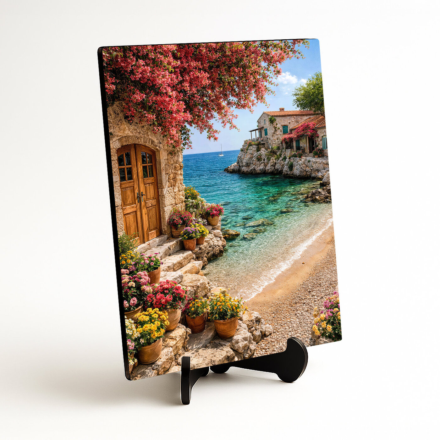 Drevený obraz - Prímorský raj