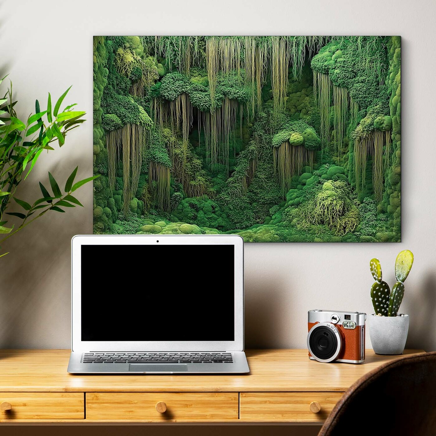 Printed Moss Wall Art on Wood - A Touch of Wilderness