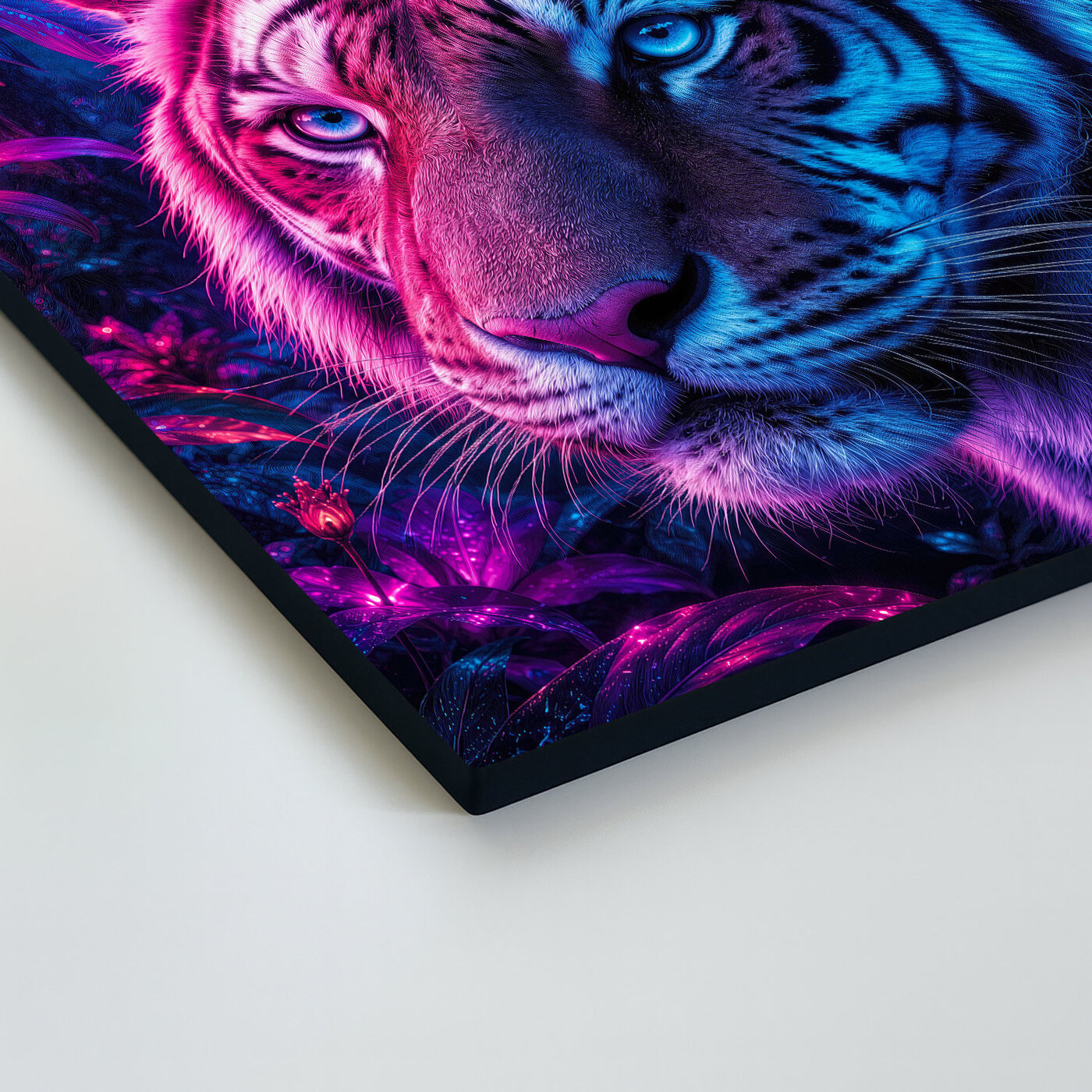 Modern falikép - Neon tigris