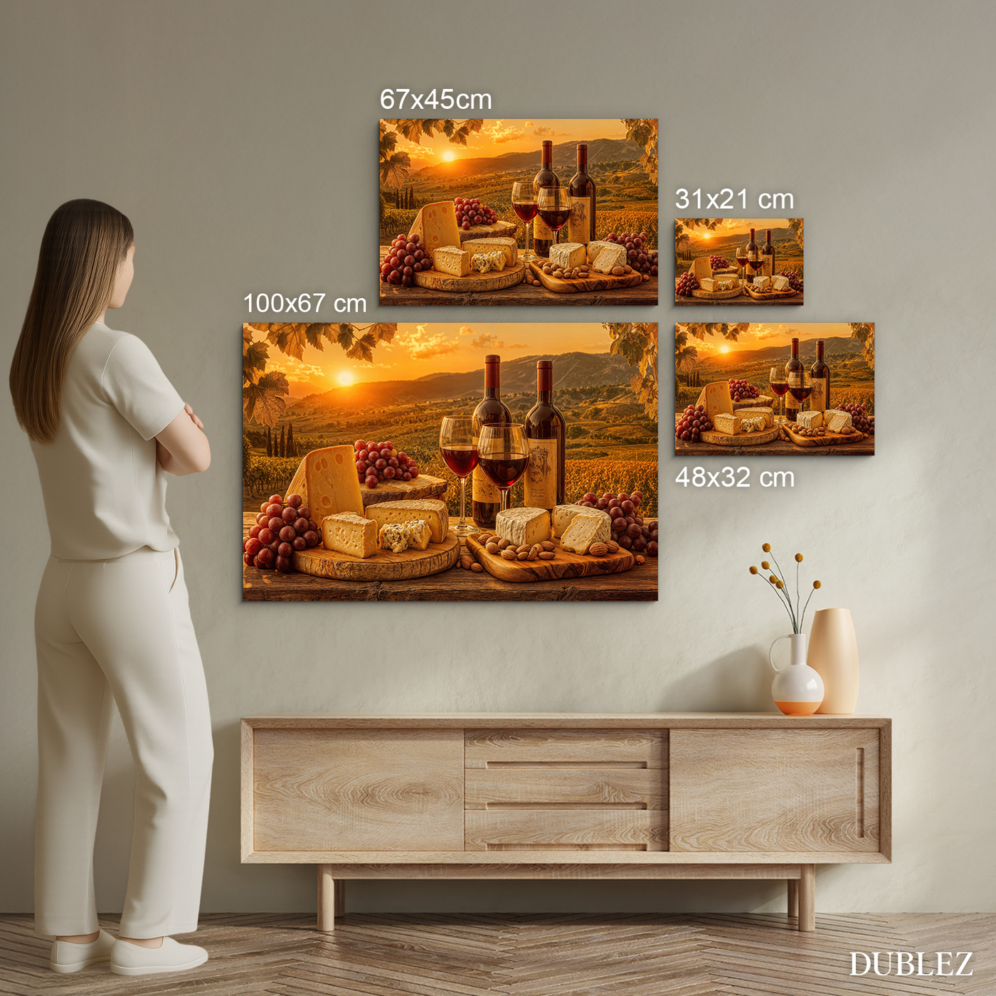 Barevný dřevěný obraz - Toskánské slunce