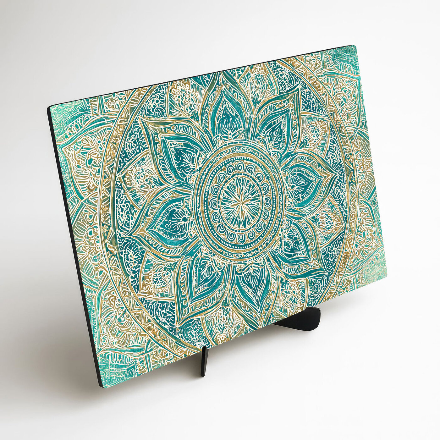 Türkiz mandala a falra - Tisztaság