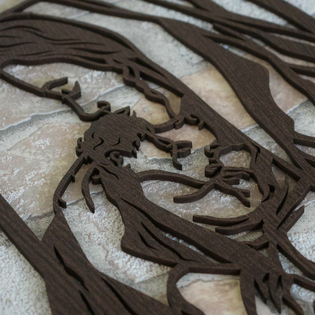 Wooden Wall Art - Virgin Mary | Wenge