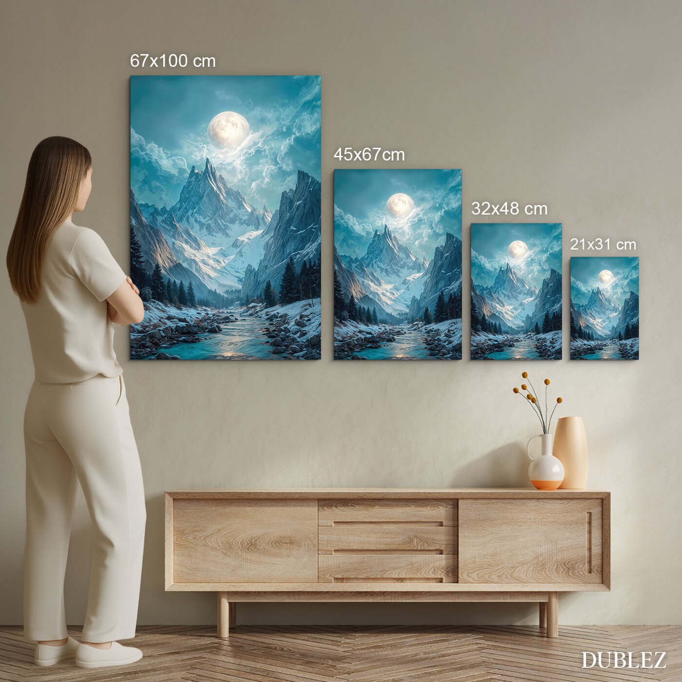 Drevený nástenný obraz - Mesačné štíty 