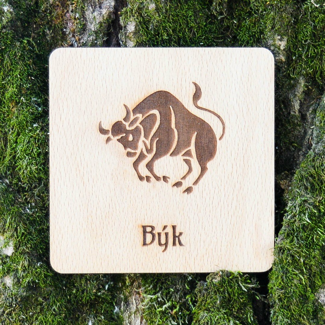 Drevený podpivník - Znamenie býk