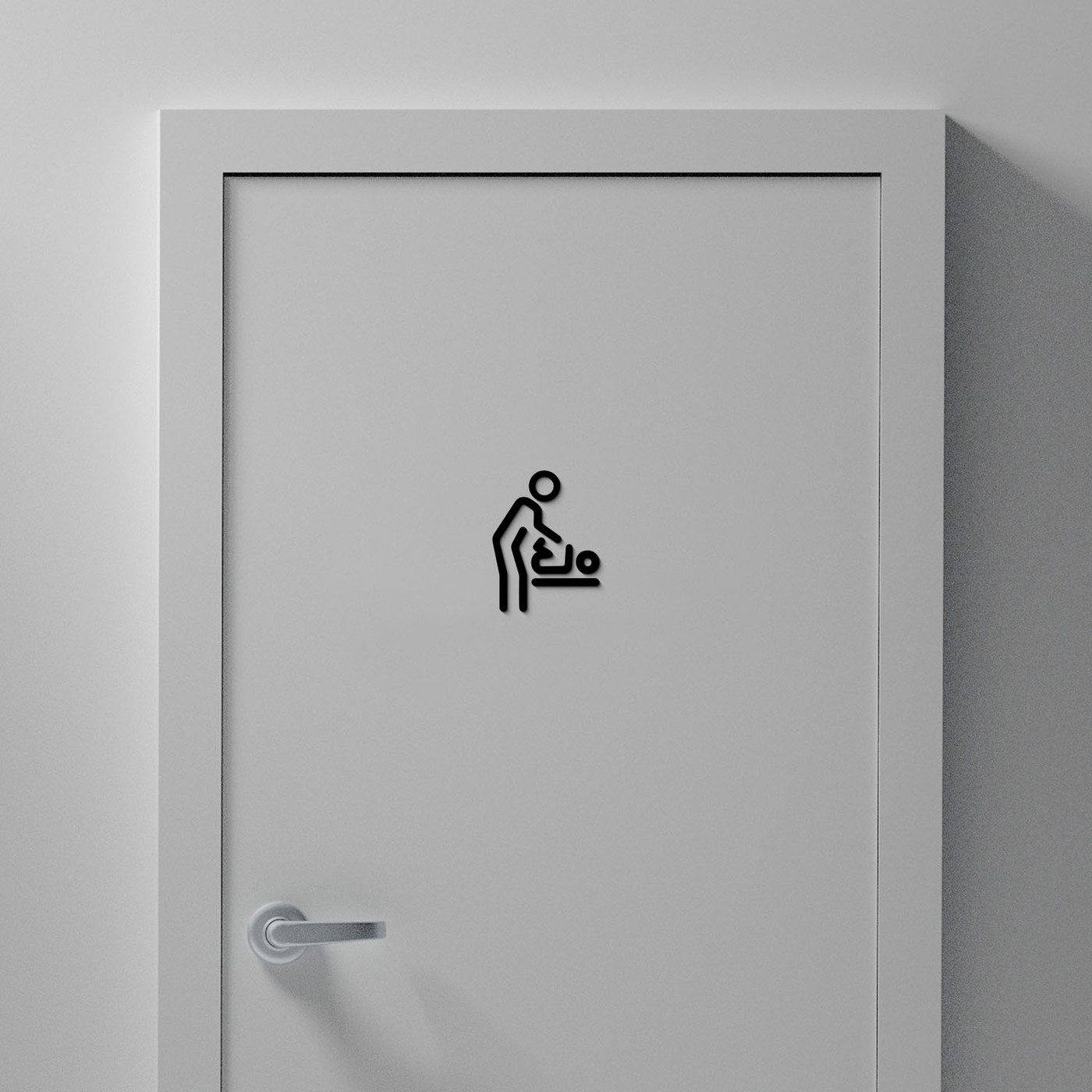 Dřevěné označení dveří - Přebalovací koutek | Černá