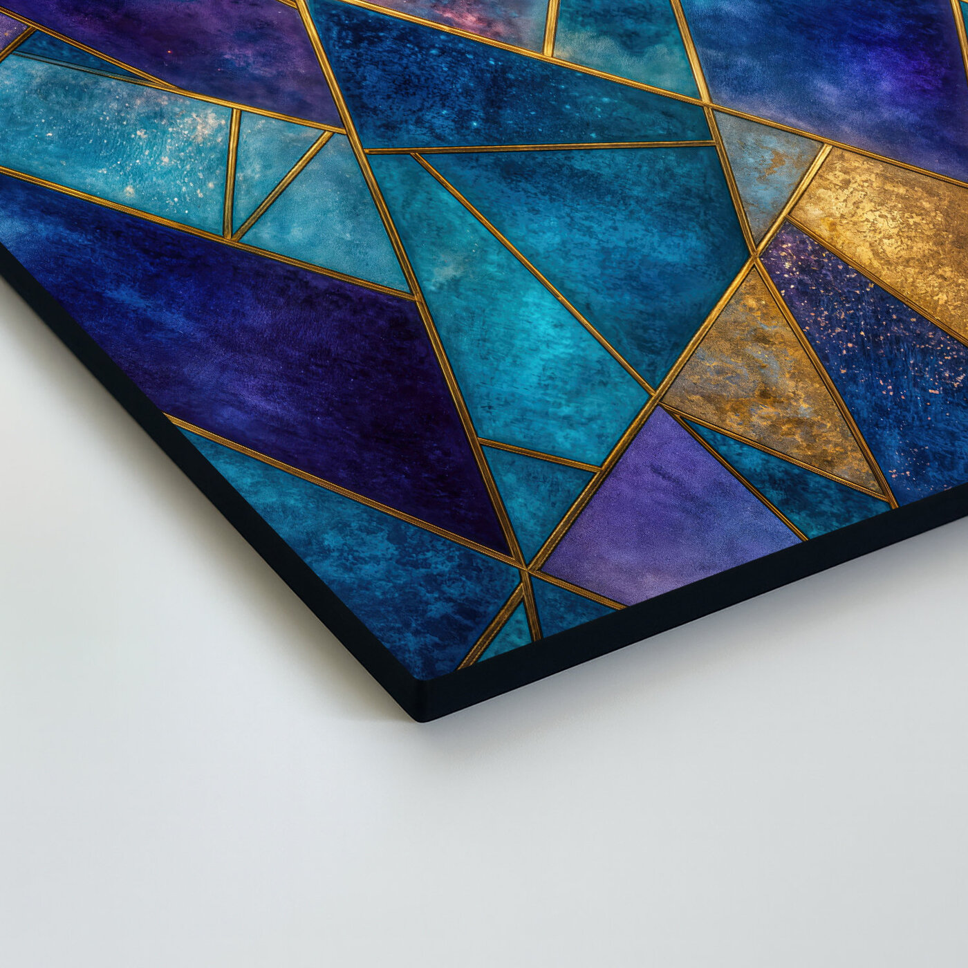 Wooden stained glass picture