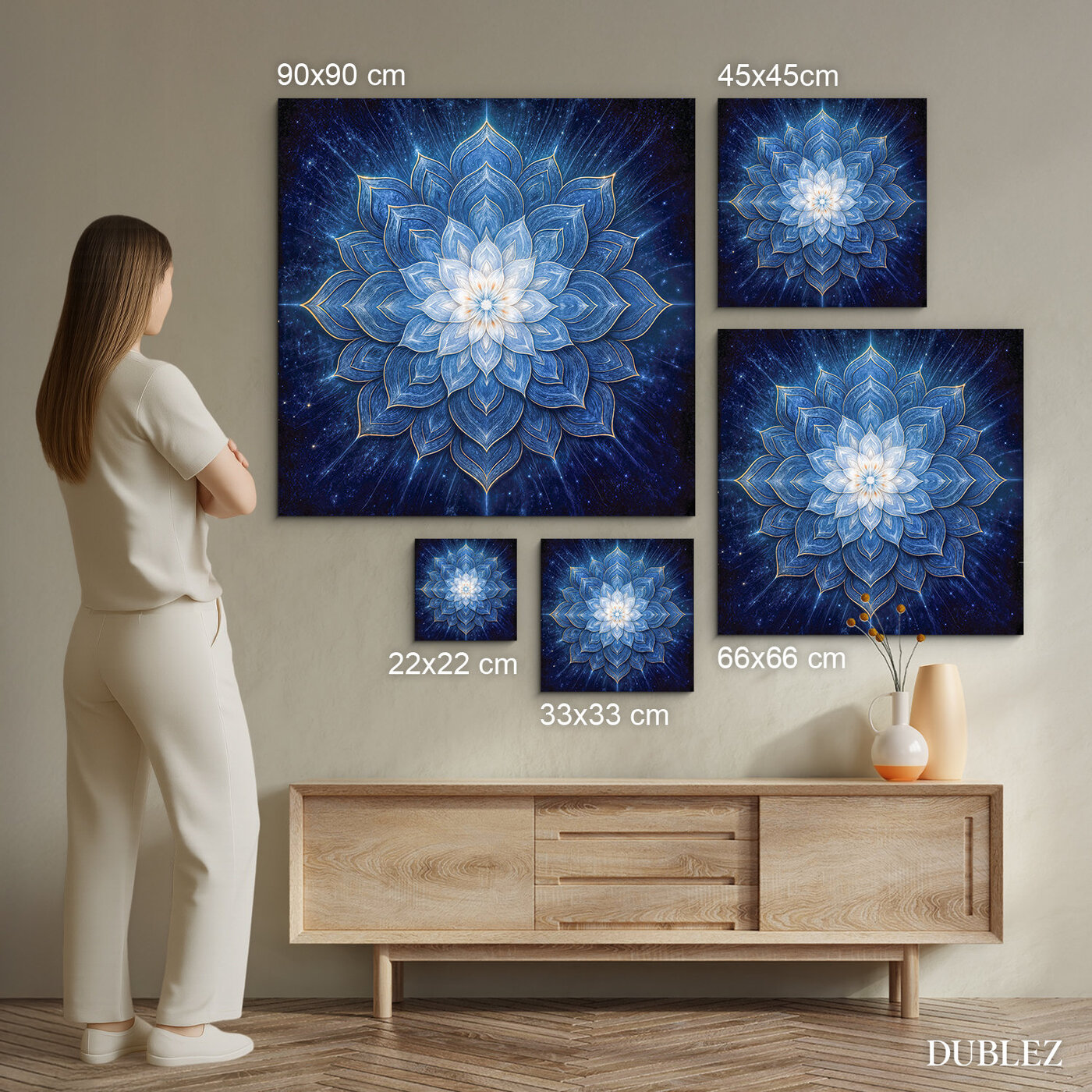 Blue mandala for the bedroom - Touch of the star