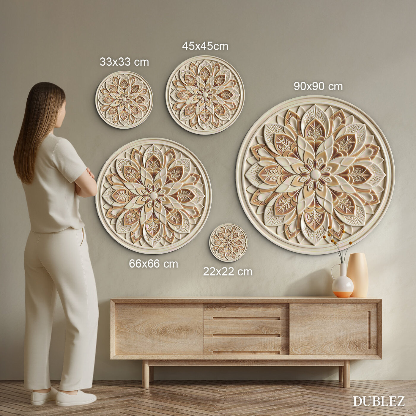 Obraz mandala do jídelny - Kruhový rozkvět
