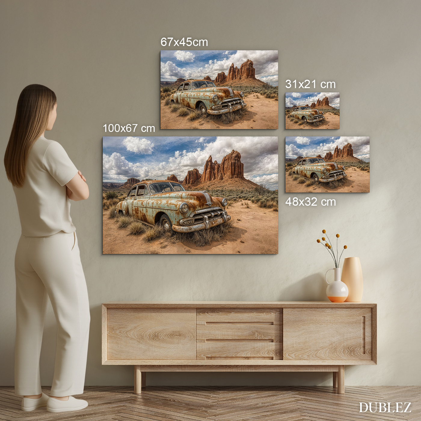 Wooden picture - Wasteland