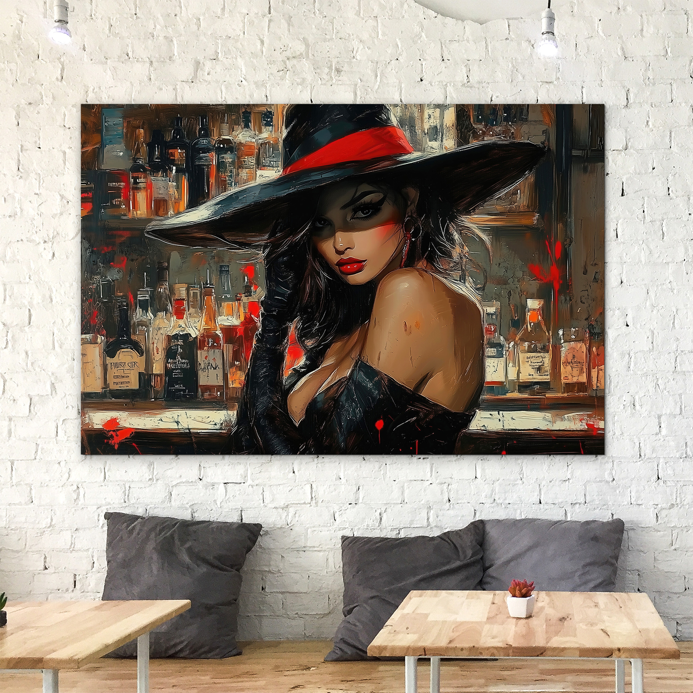 Obraz do baru - Barmanka