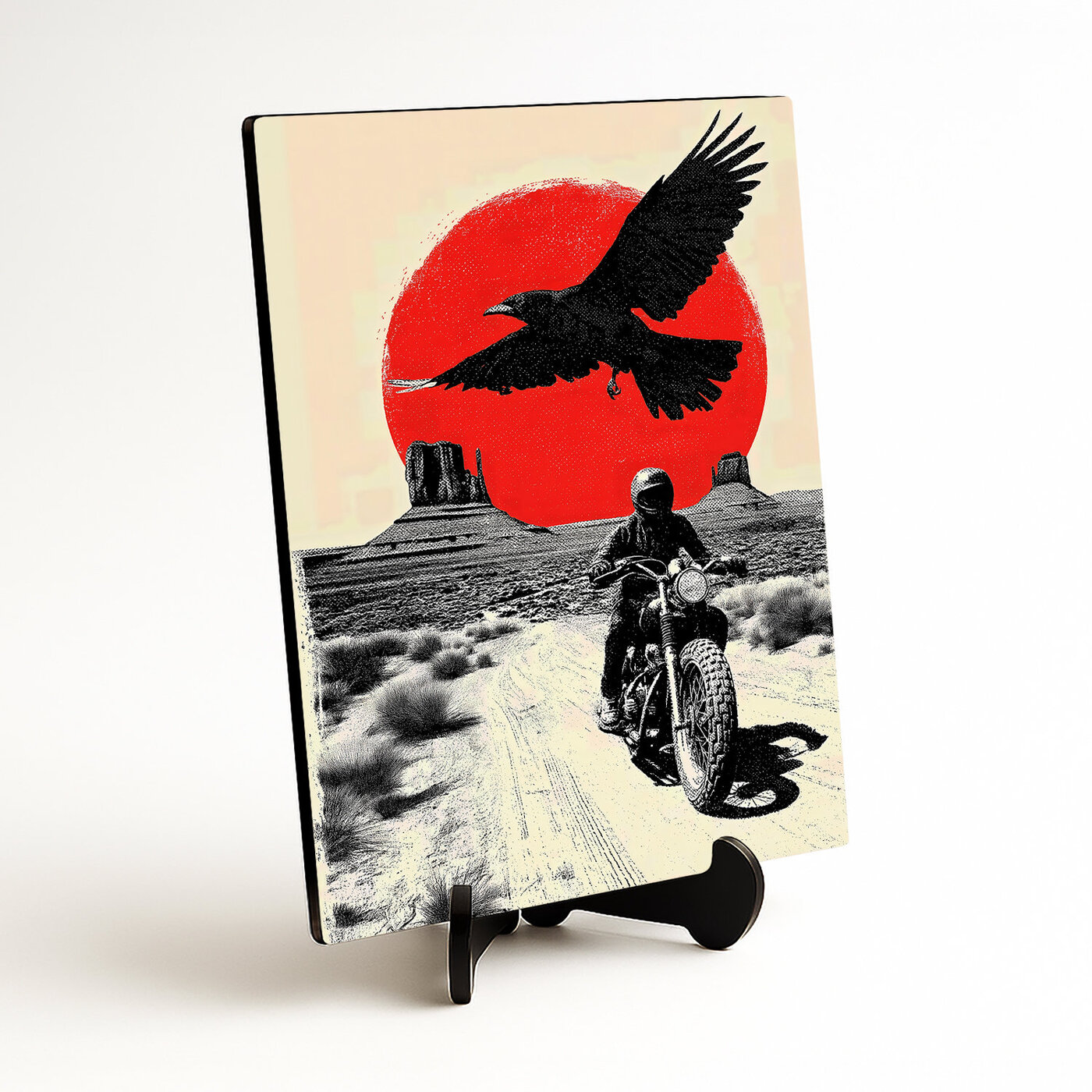 Retro plagát na dreve - Rebélia na cestách