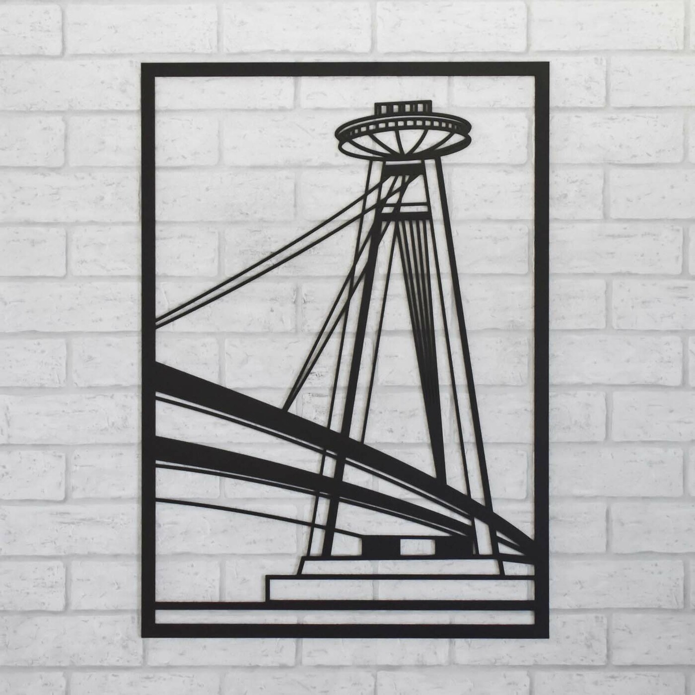 Drevený obraz - Most SNP | Čierna