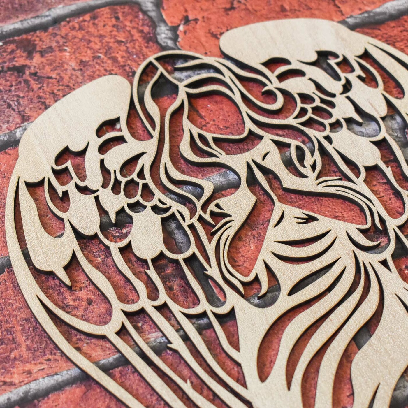 Wooden Angel on the Wall - Protector | Maple