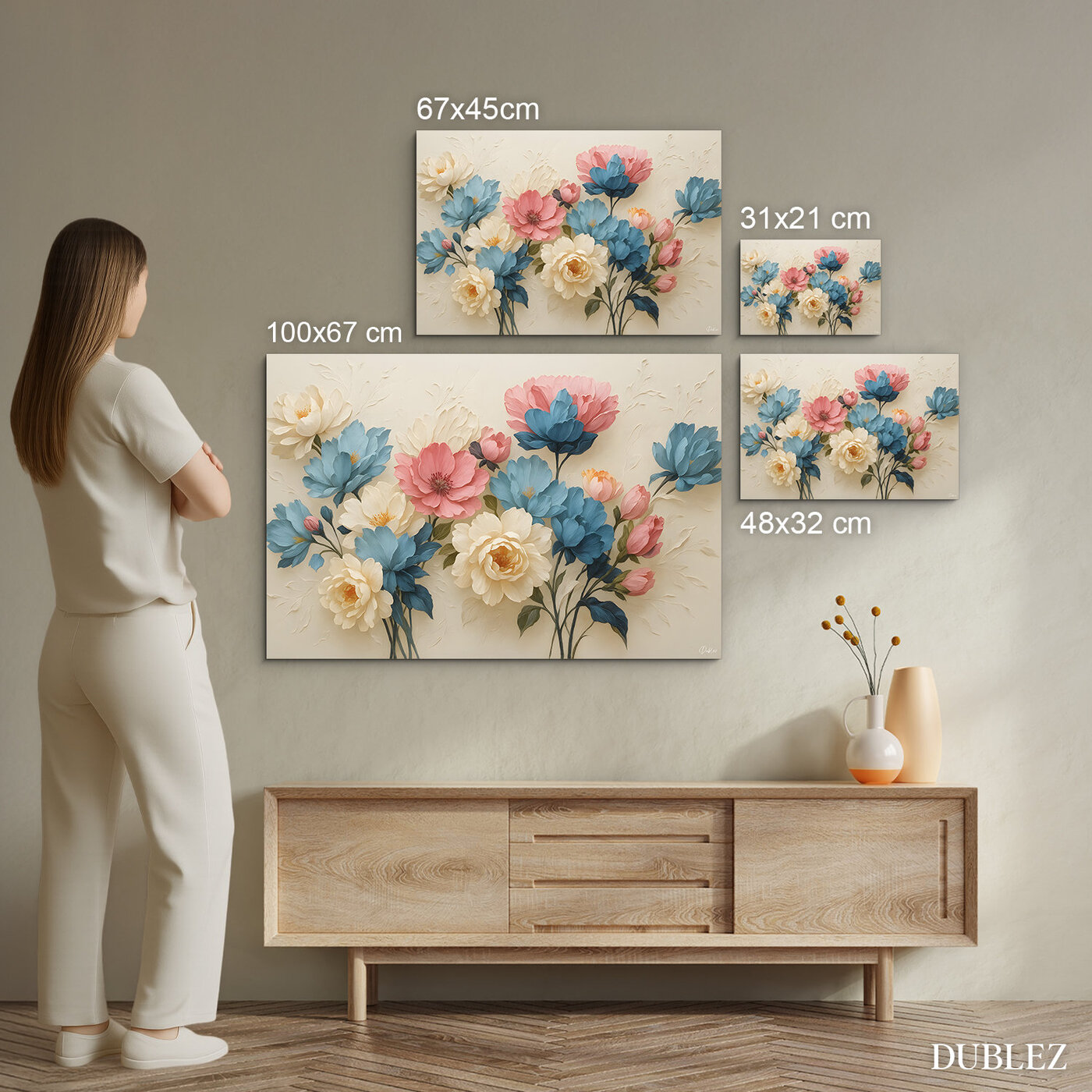 Pastel Flower Wall Art