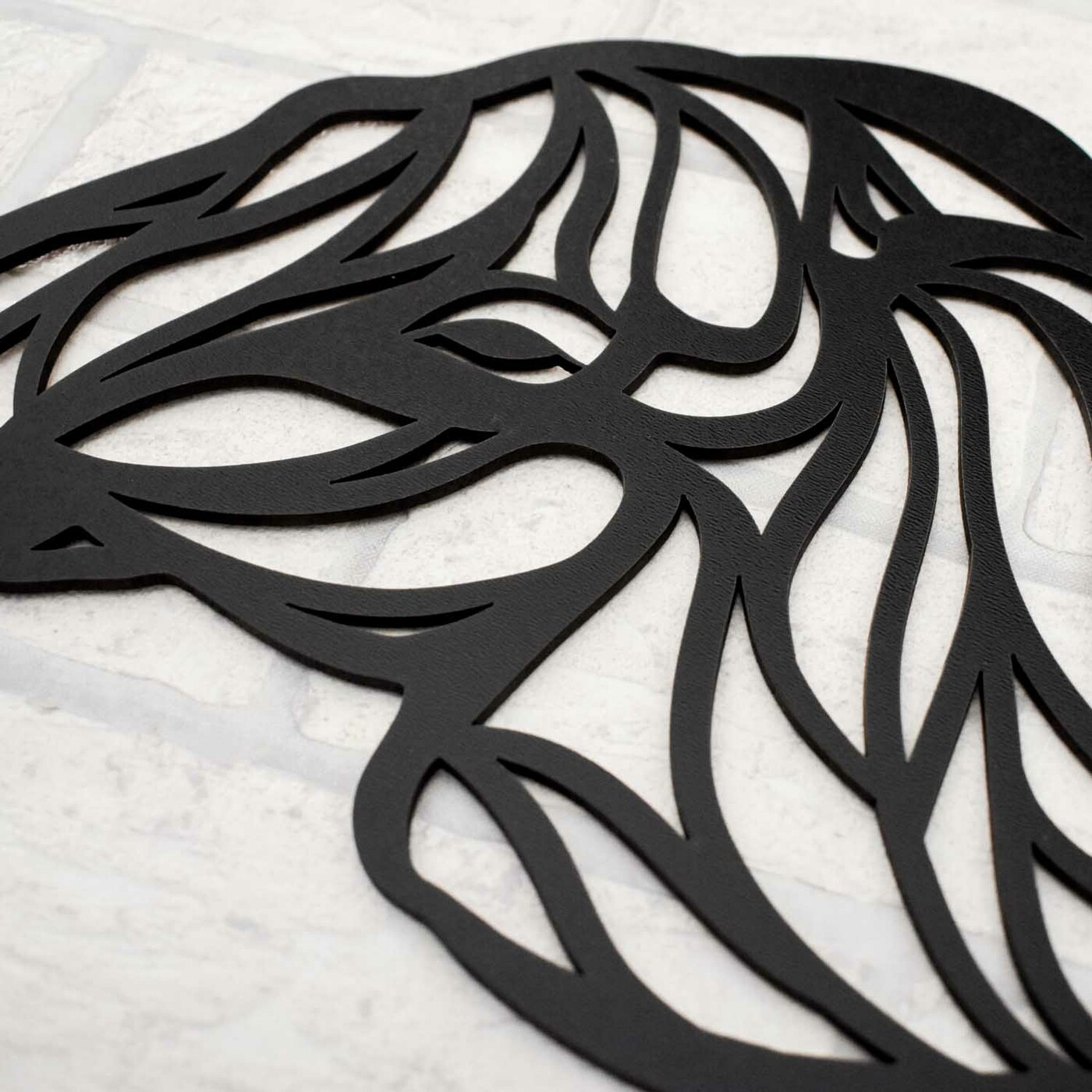 Drevená dekorácia na stenu - Slon  | Čierna