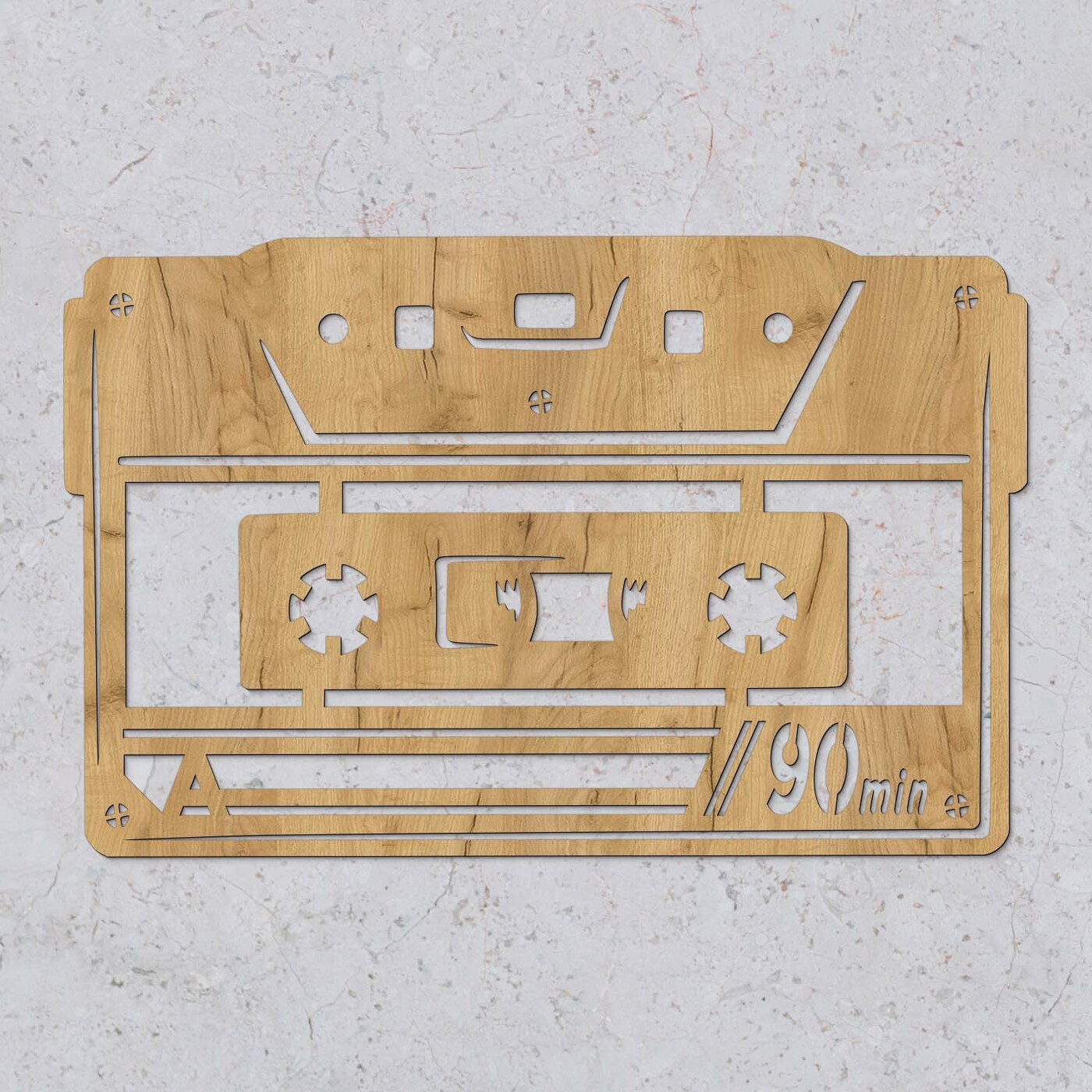 Retro Wall Decoration - Cassette | Gold Craft Oak
