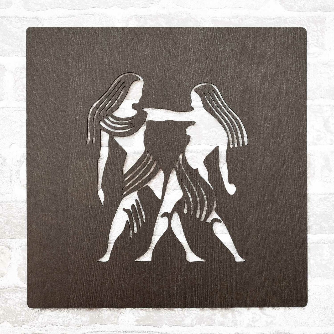 Drevená dekorácia - Znamenie Blíženci | Wenge