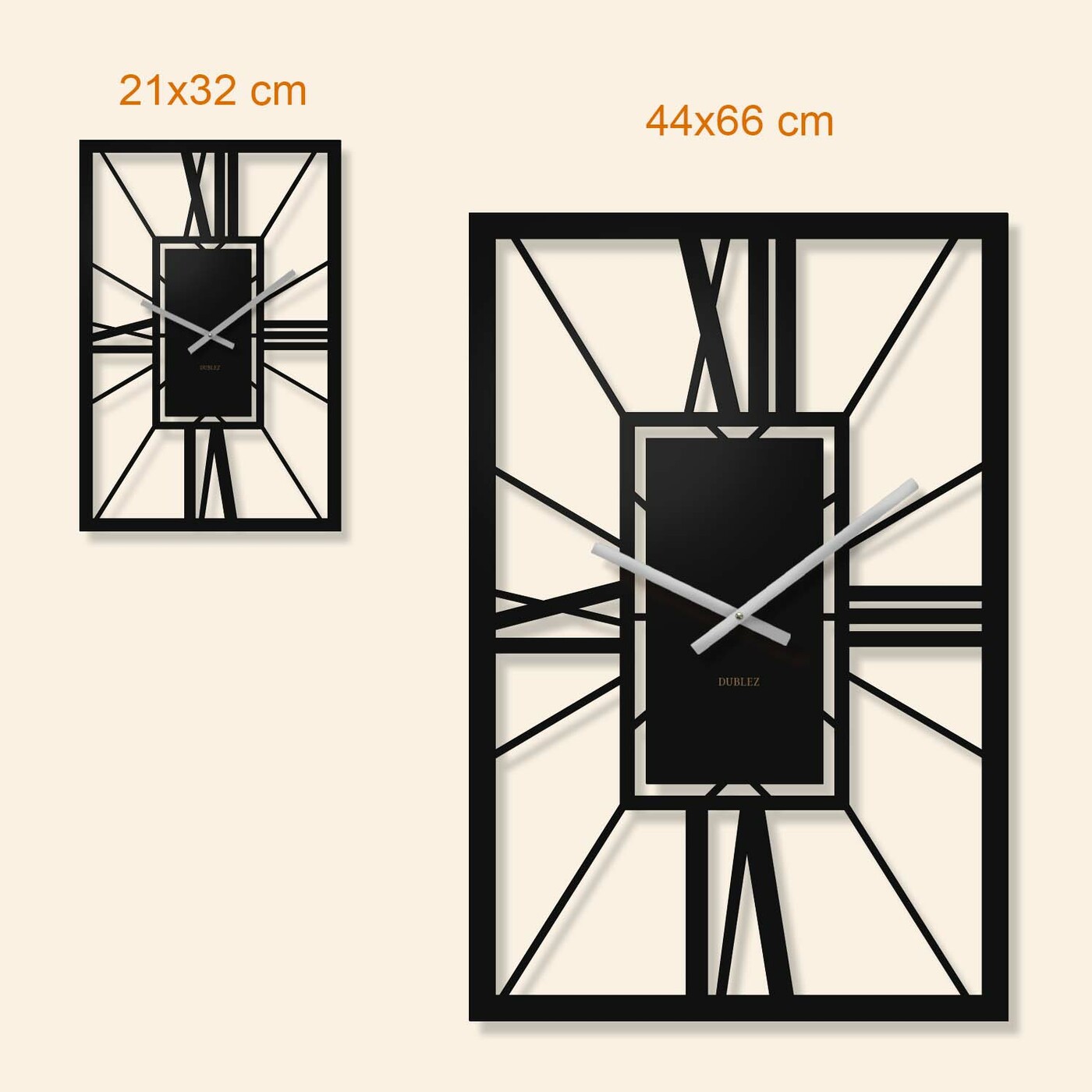 Wooden Roman Numeral Clock - Arch Deco | 44x66 cm