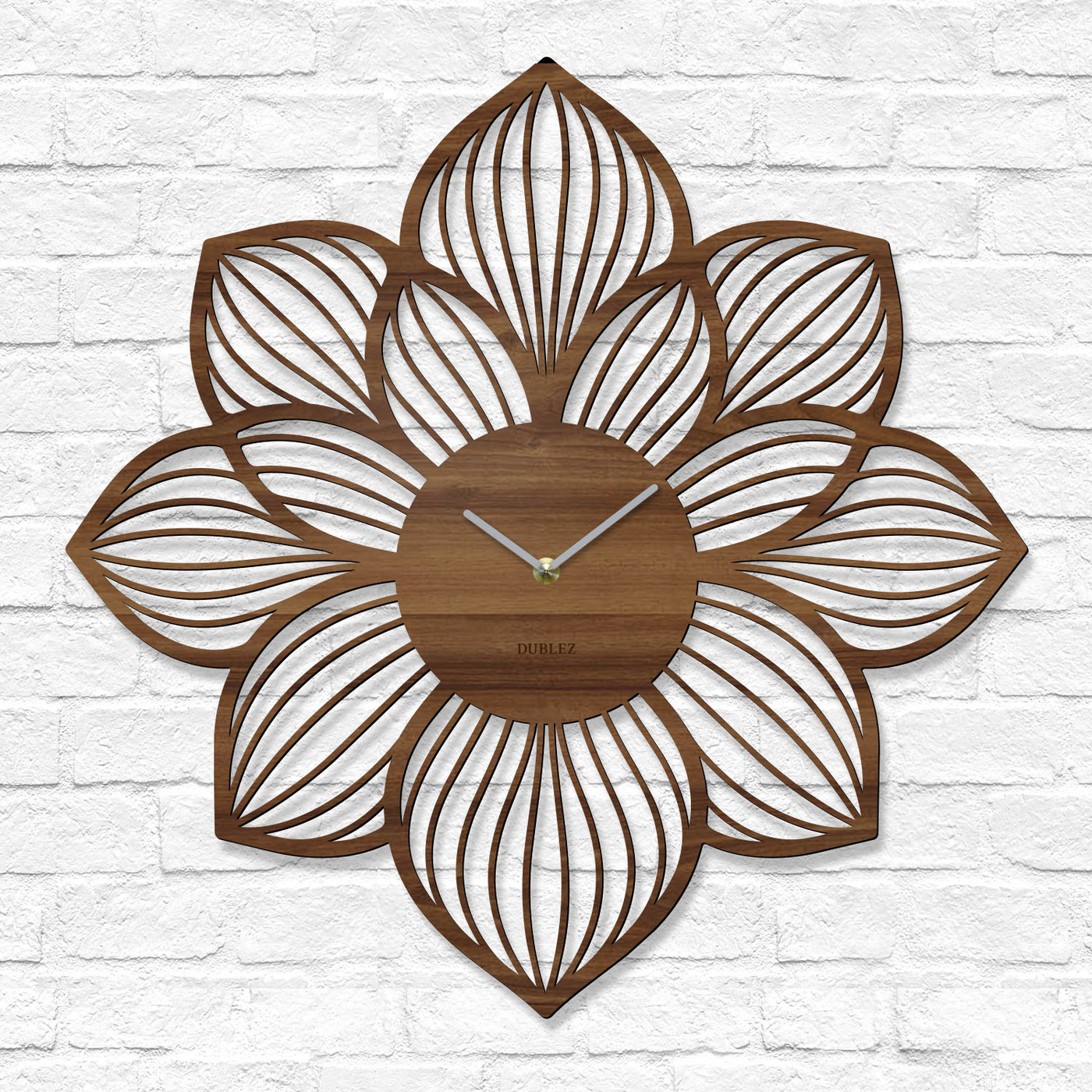 Tablou floral cu ceas - Petale | Nucă