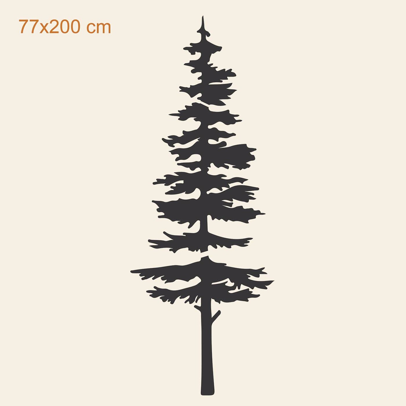 Wooden Tree on the Wall - Conifer | 77x200 cm