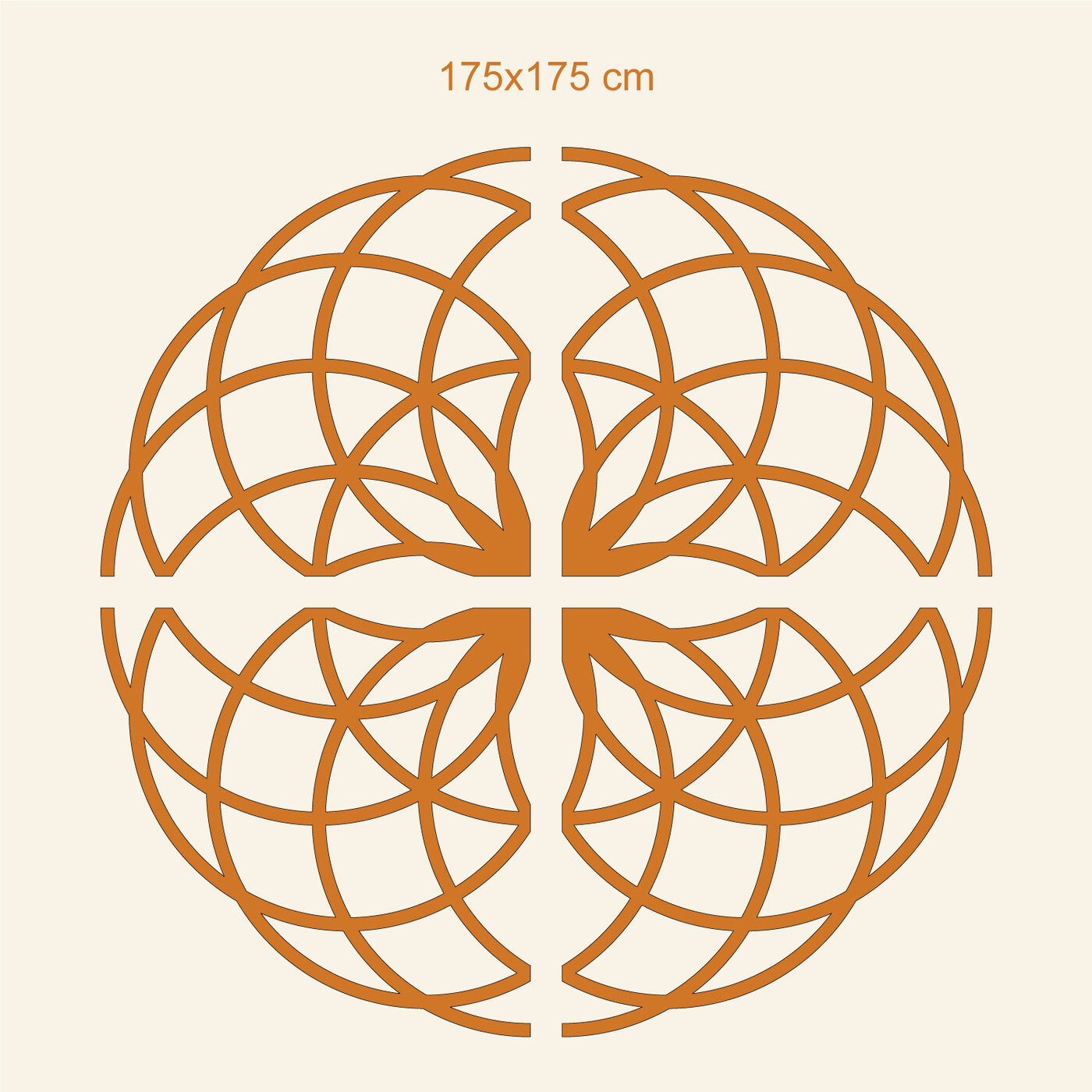 Sacred Geometry - Flower of Life Symbol | 175x175 cm