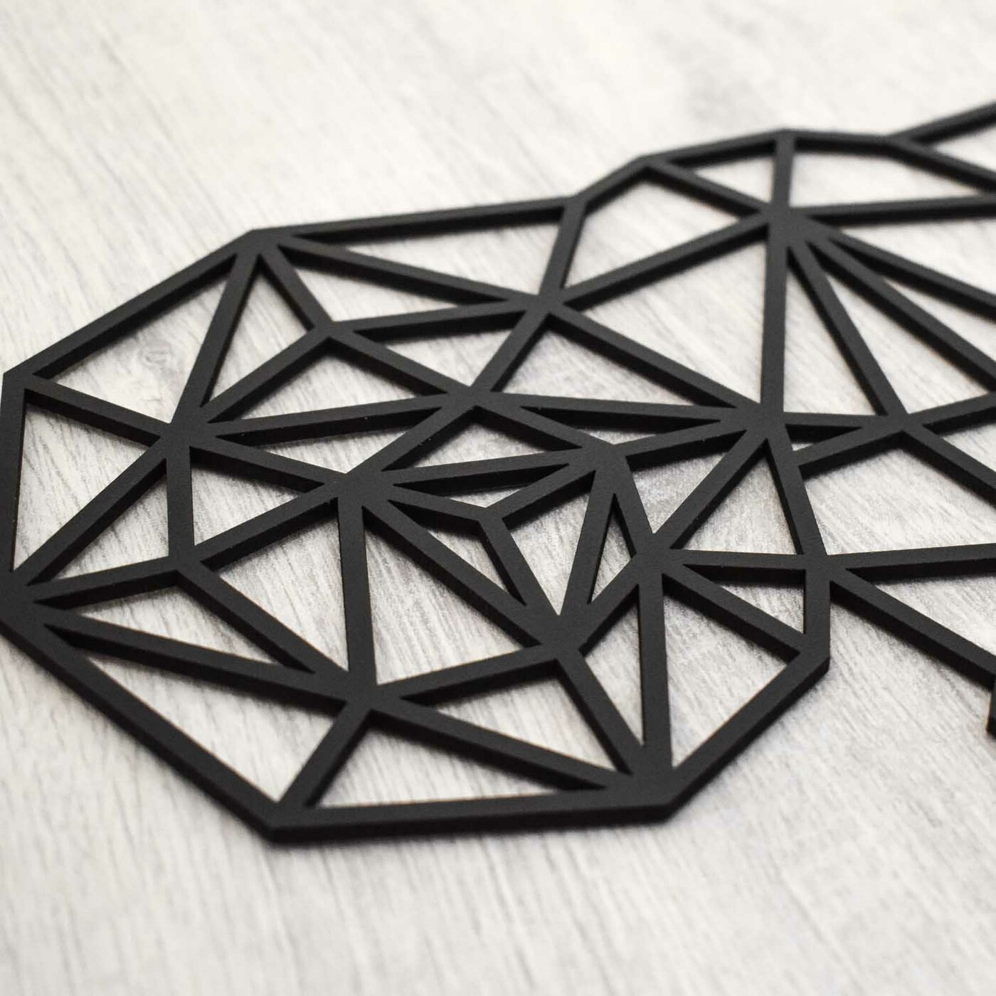 Drevený polygonálny obraz - Znamenie Baran | Čierna