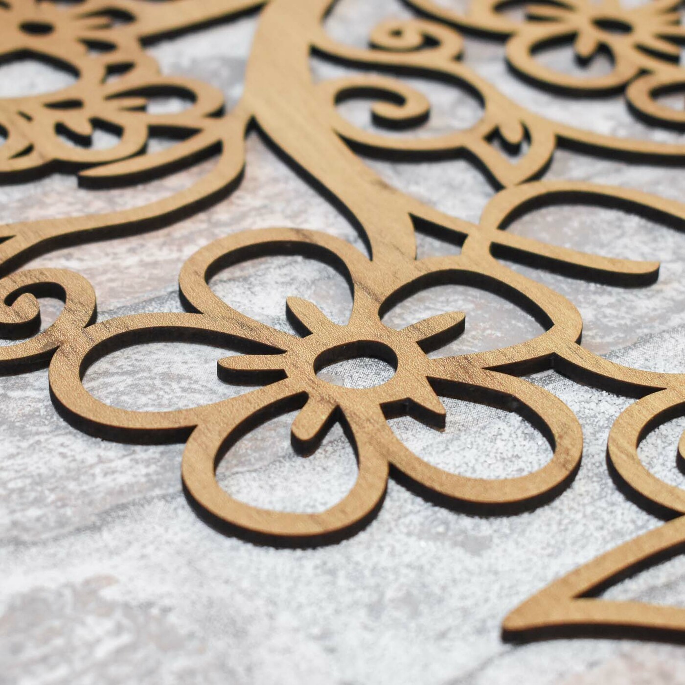 Floral Tree on the Wall - Meadow | Gold Craft Oak