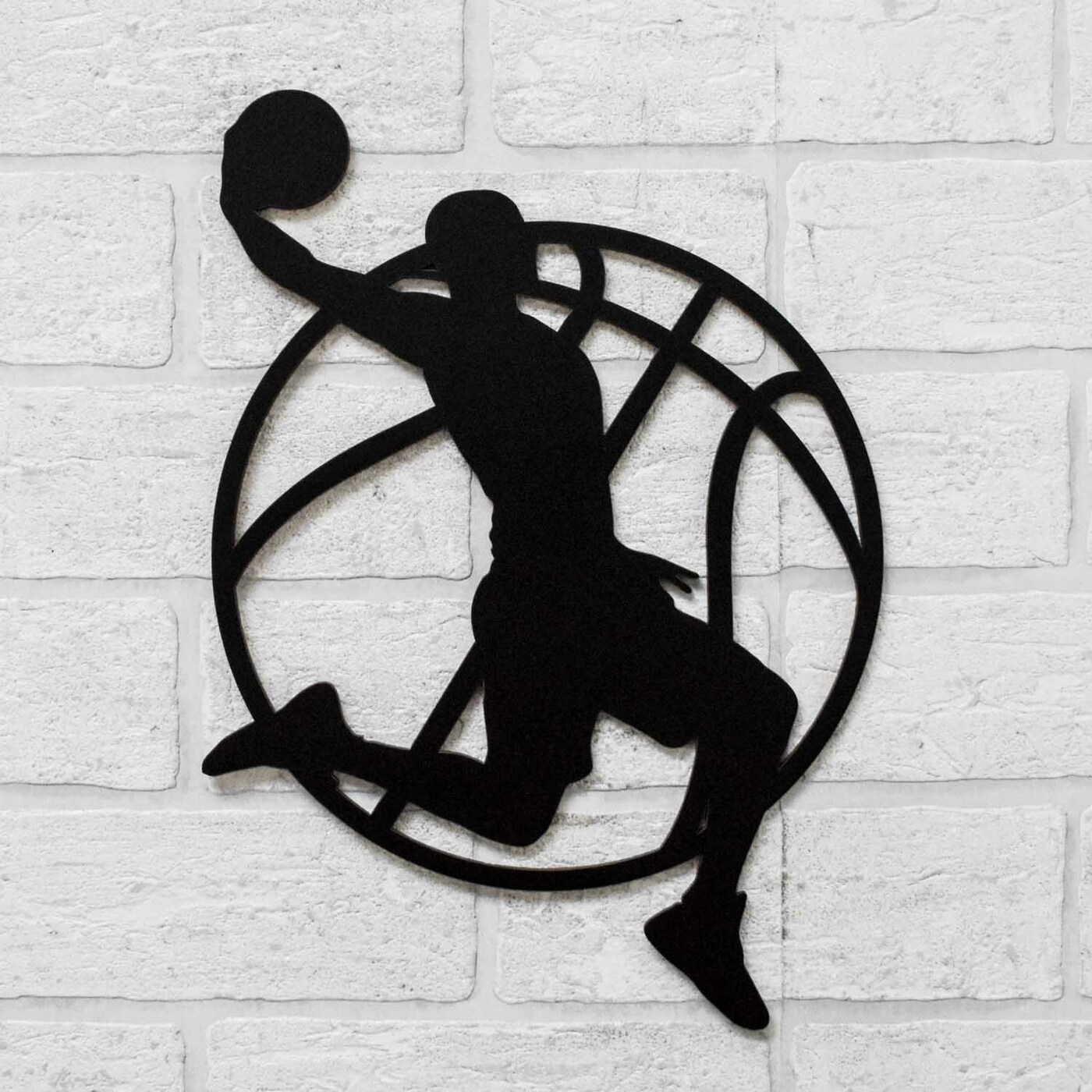 Gift for a Basketball Player - Wooden Wall Sticker | Black