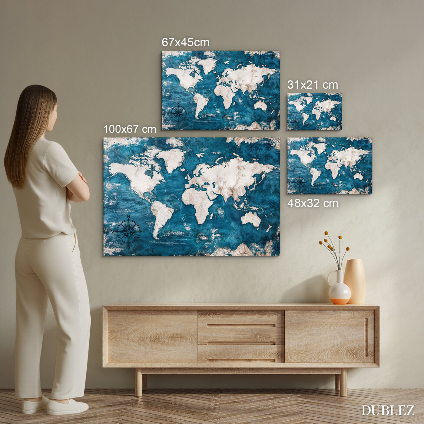 Mapa světa na stěnu