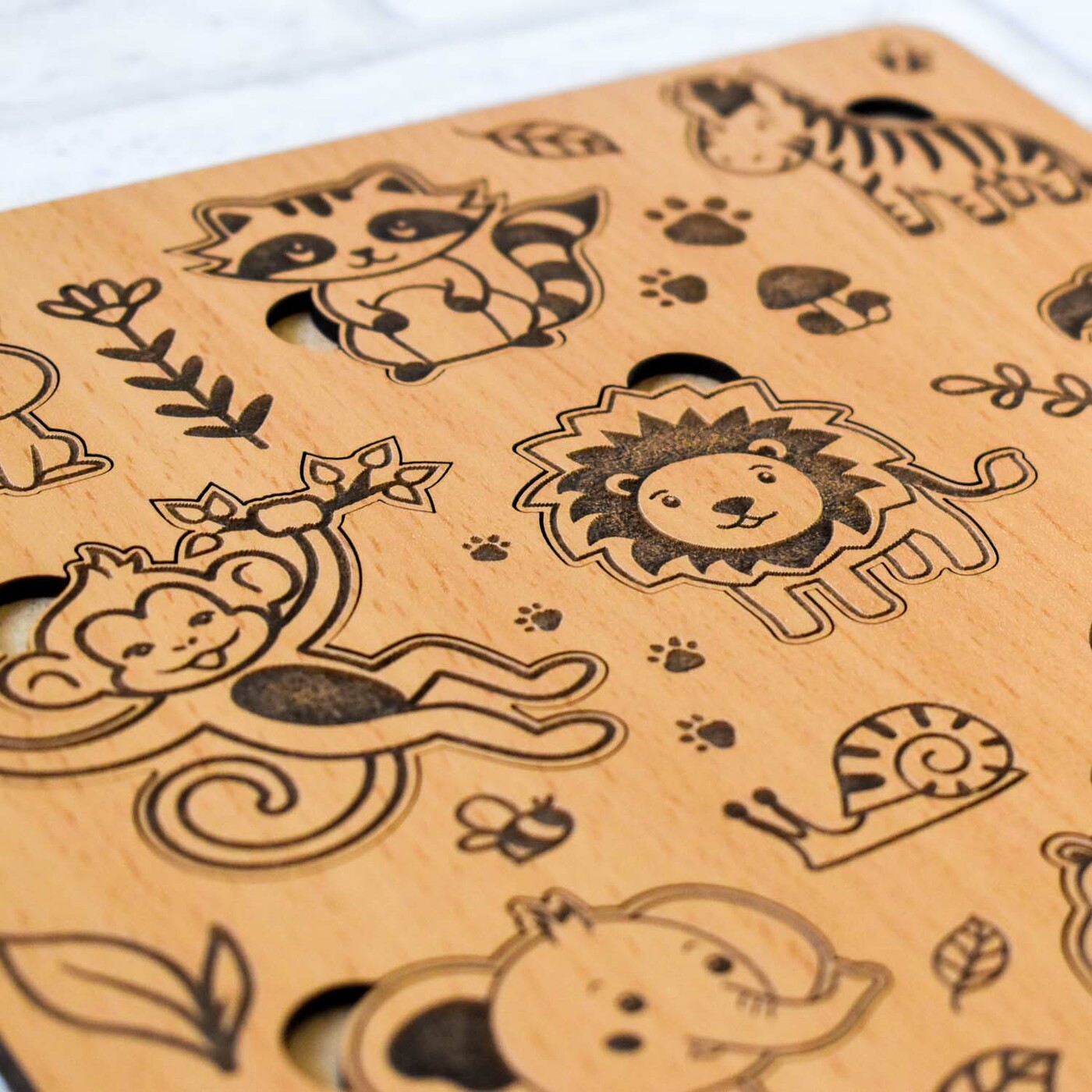 Drevená Montessori hračka - Zvieratká | Buk