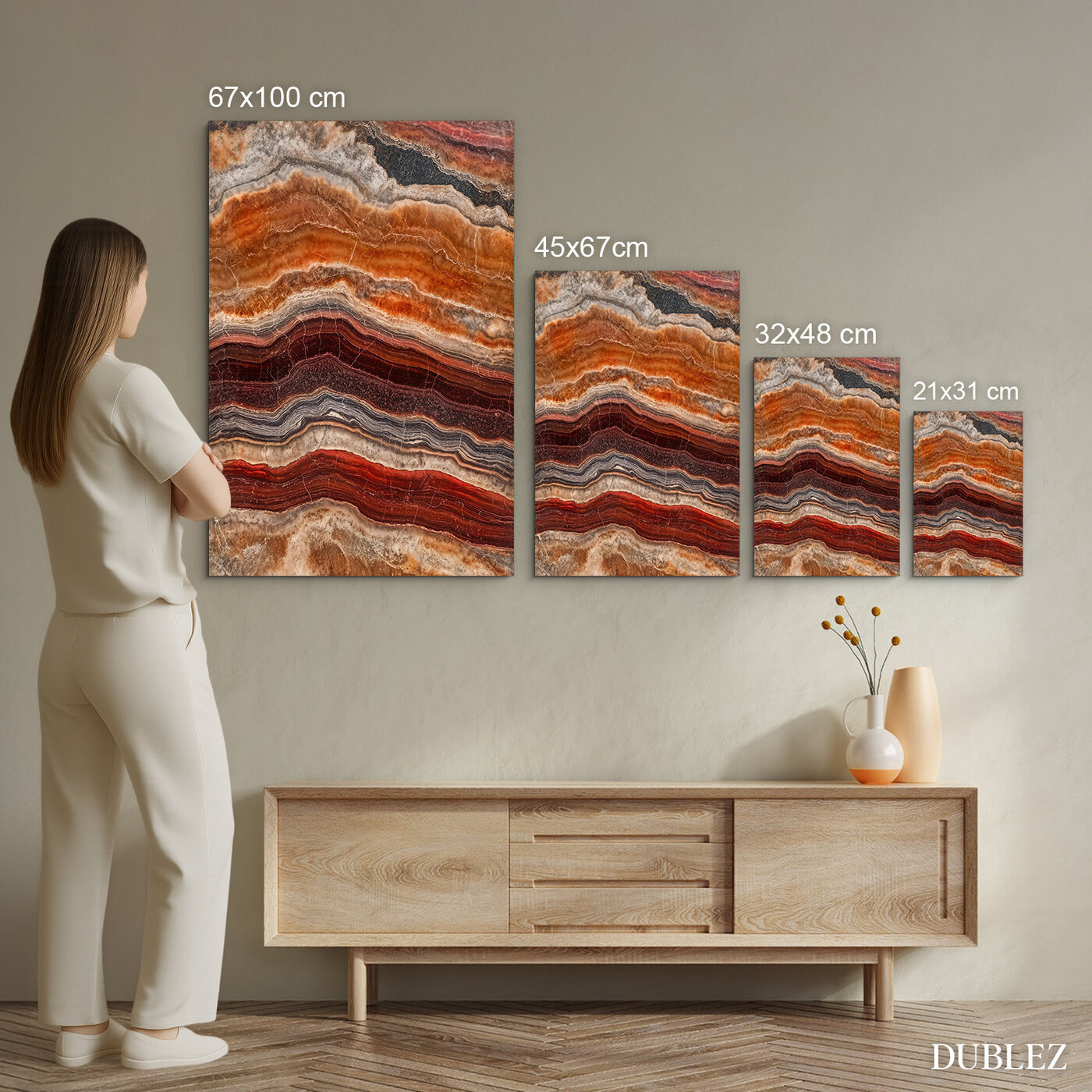 Wooden picture - Arabescato Orobico Rosso