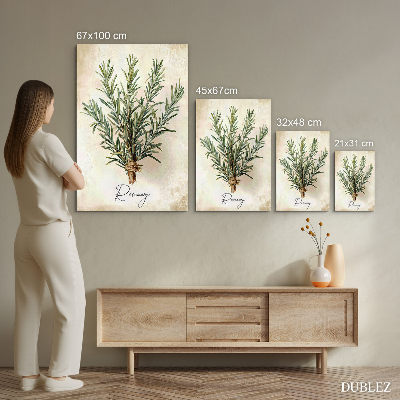 Drevený obraz do kuchyne - Rozmarín