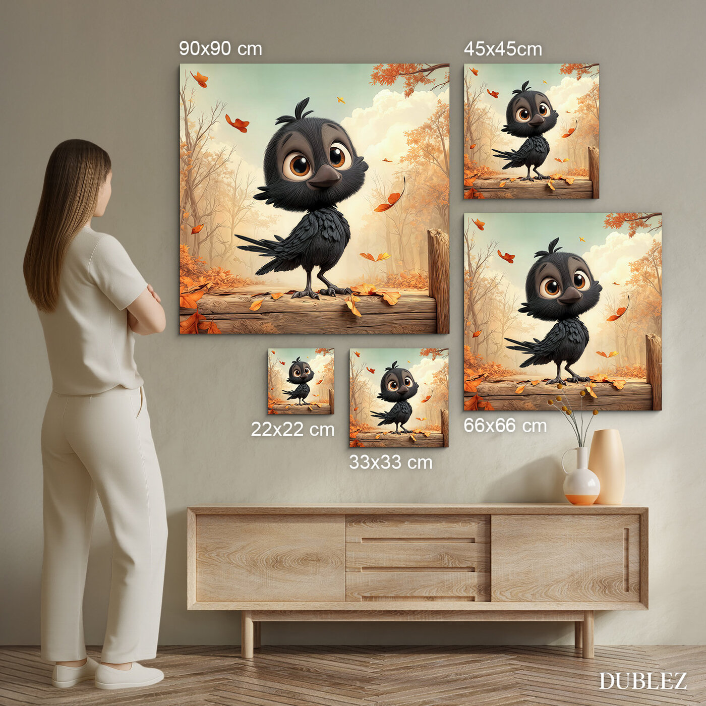 Modern decoration for a children's room - Crow