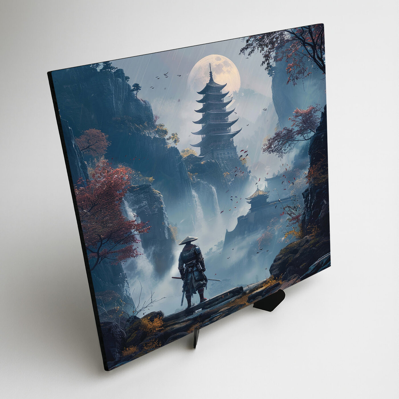 Wooden Wall Art - Samurai in the Mountains