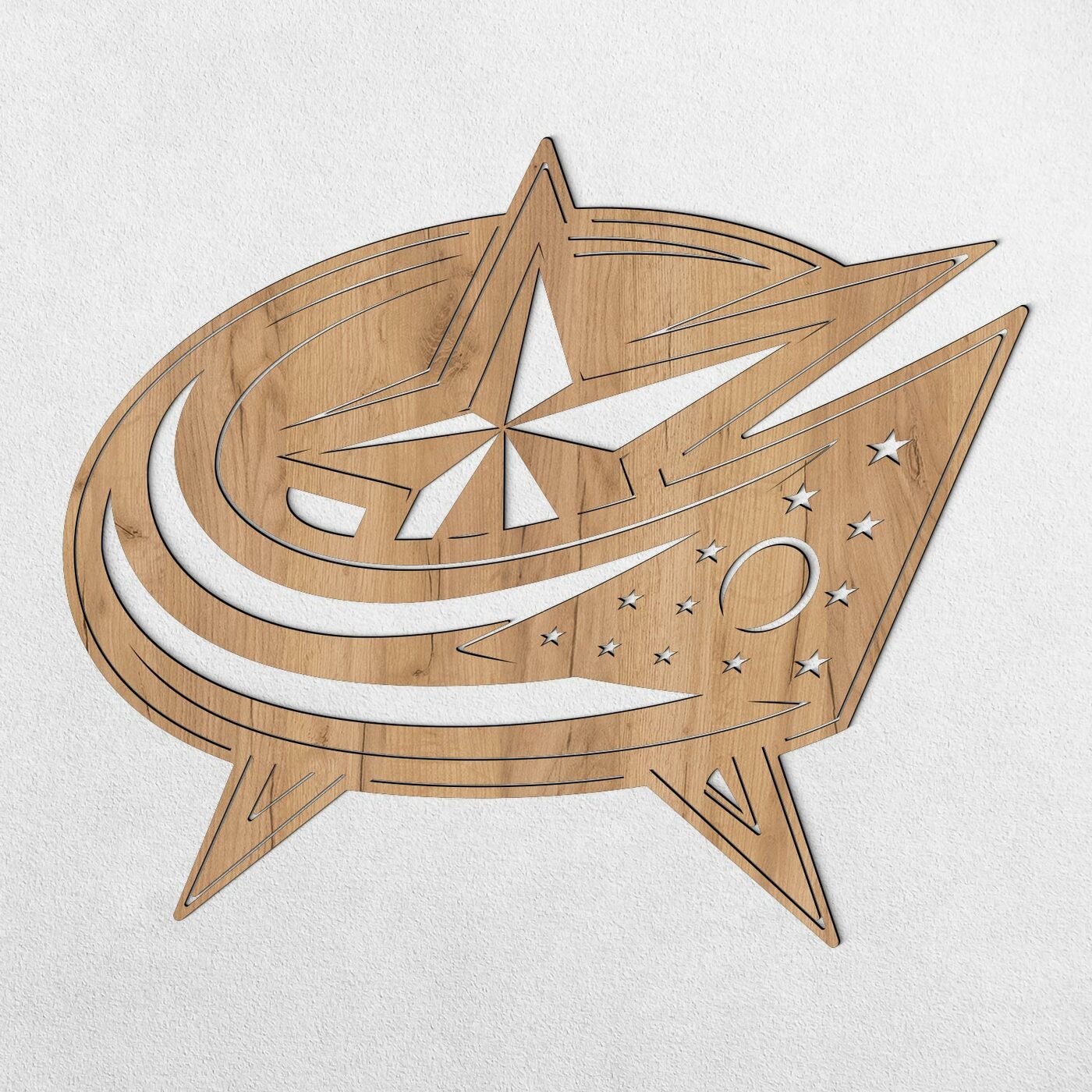 Hokejové logo - Columbus Blue Jackets | Dub zlatý