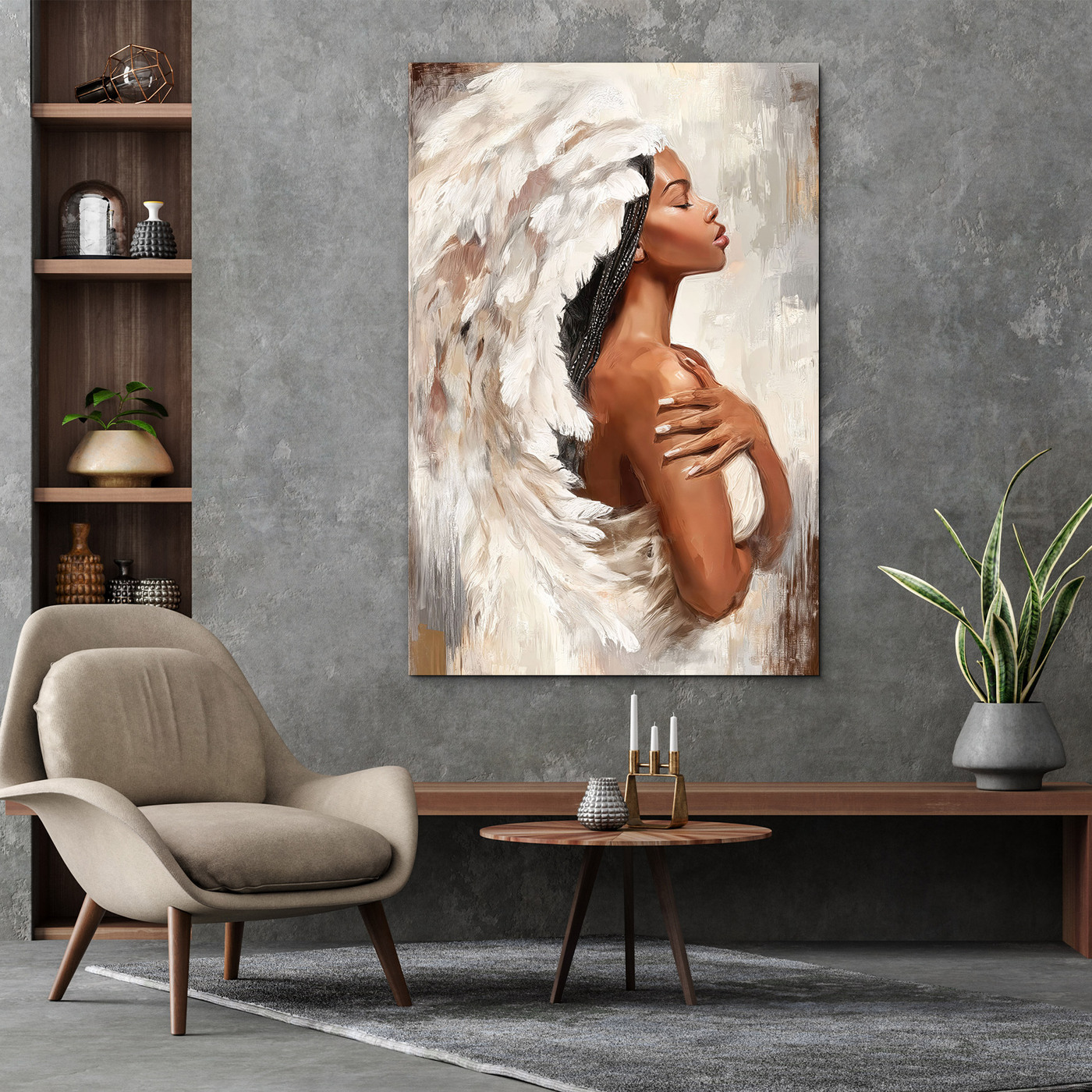 Umelecký obraz - Žena s anjelskými krídlami