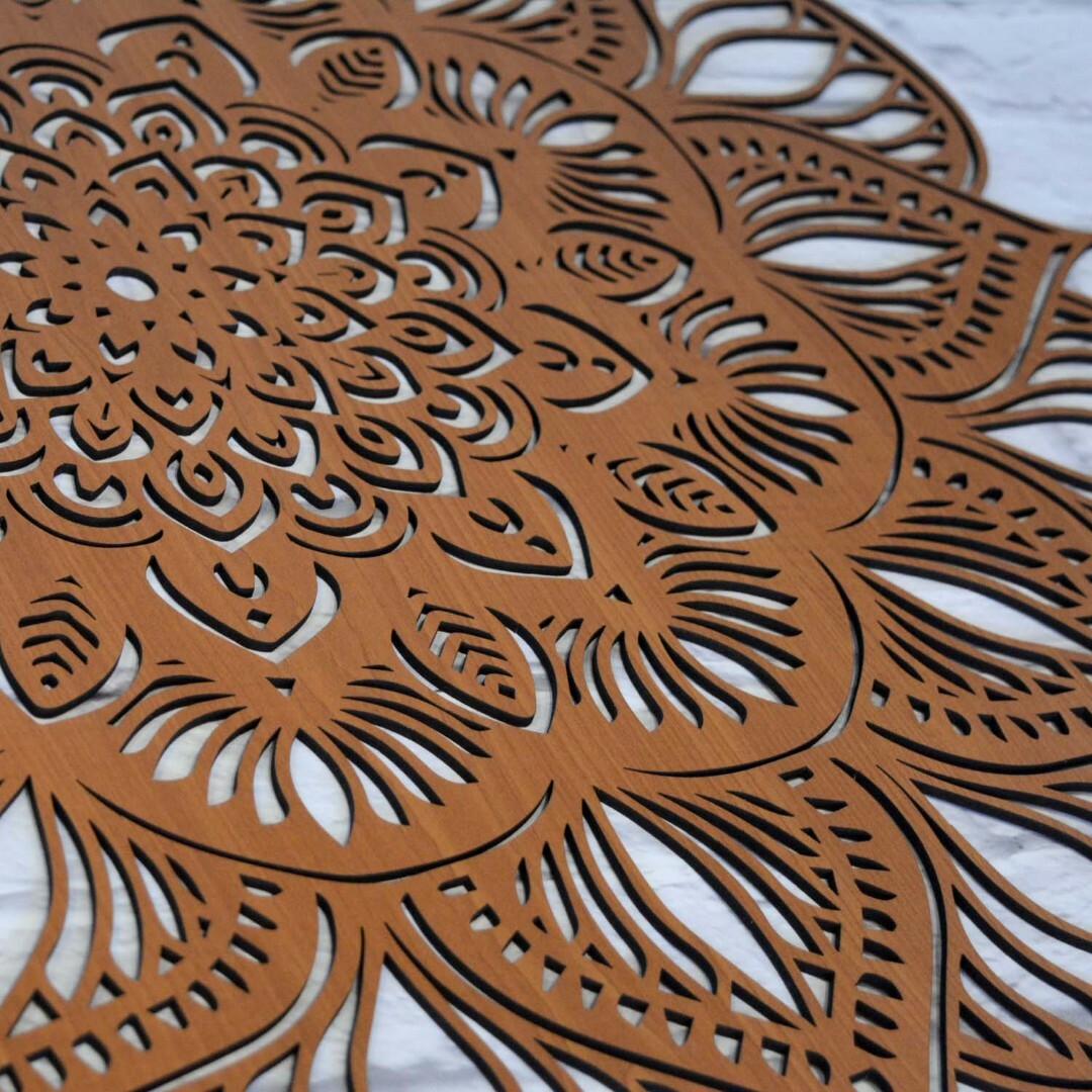 Vyrezávaná 3D Mandala - lotosový kvet | Čerešňa