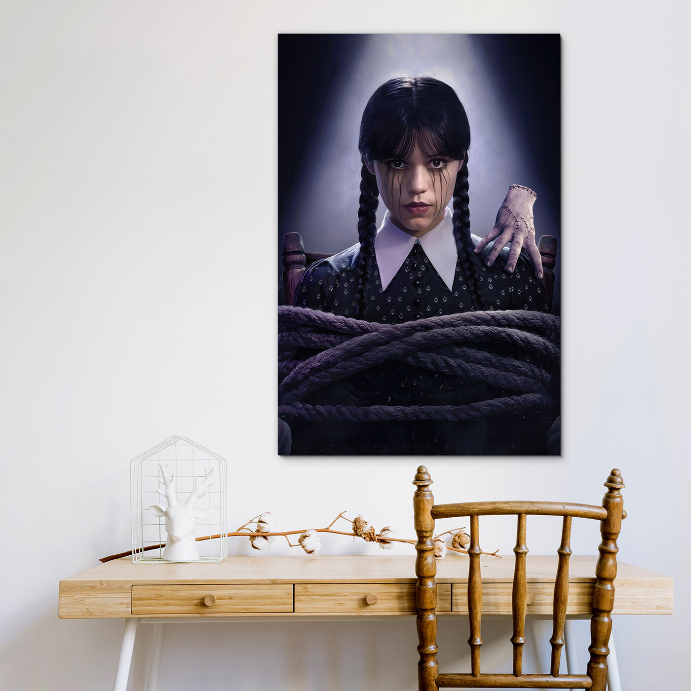 Dřevěný obraz - Wednesday Addams