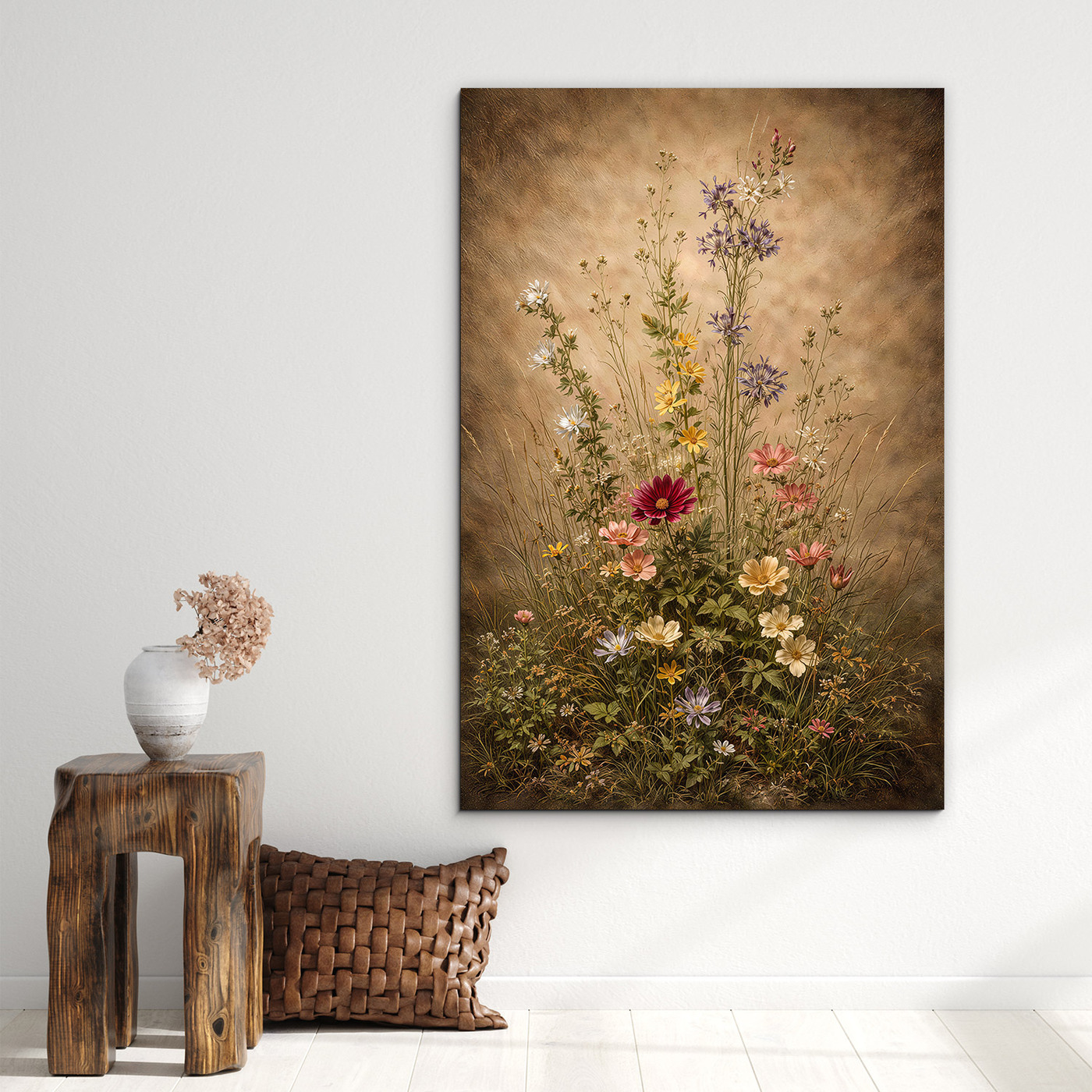 Drevený obraz na stenu do kuchyne - Krása lúčnych kvetov