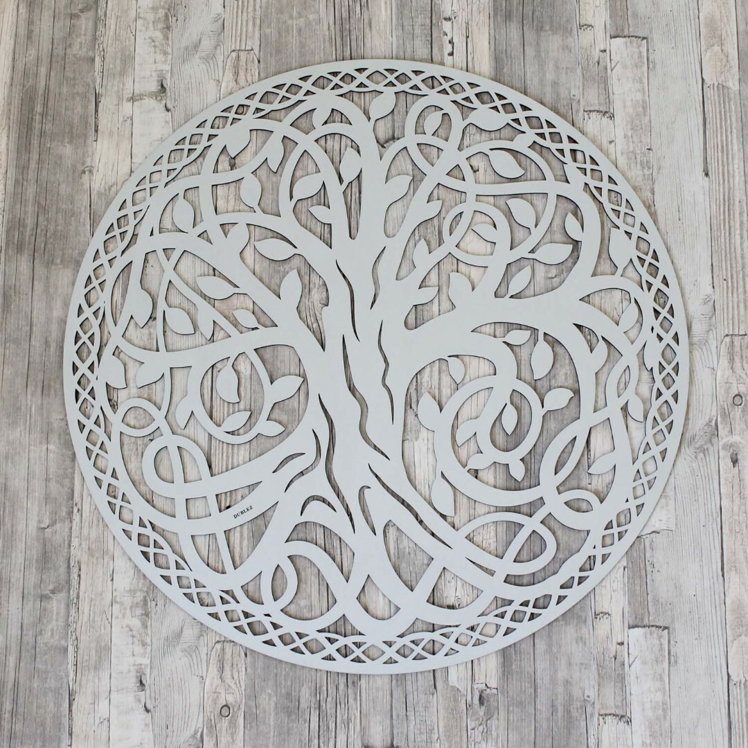  Keltský strom života na zeď - Crann | Stříbrná