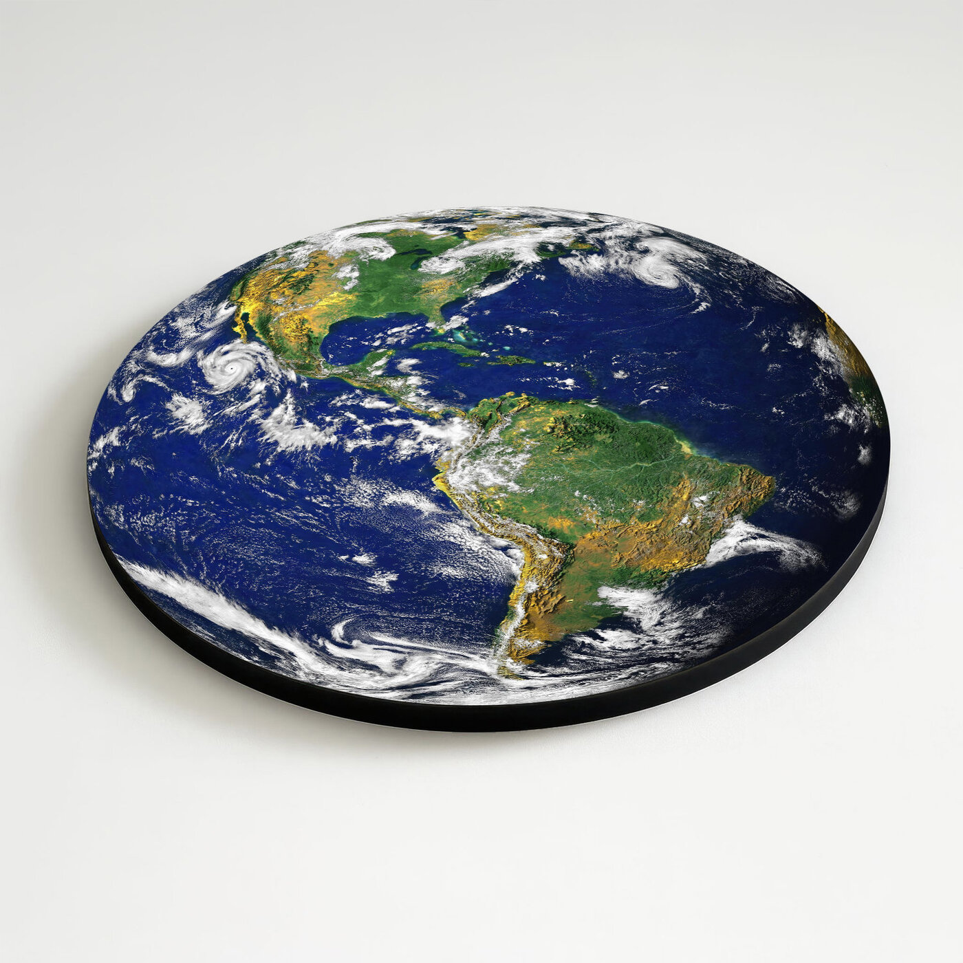 Wooden globe wall art - America