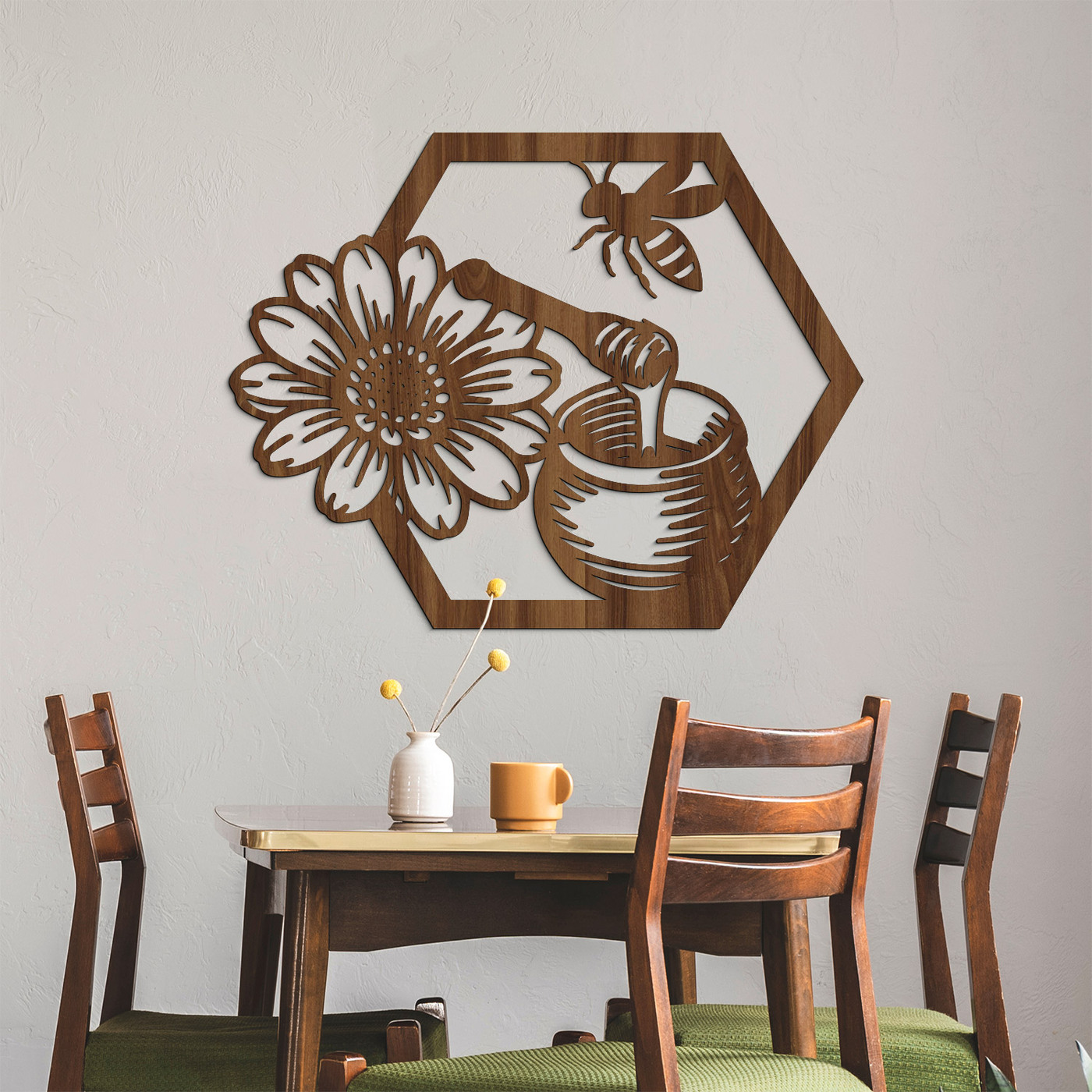 Wooden picture - Beekeeping | Walnut