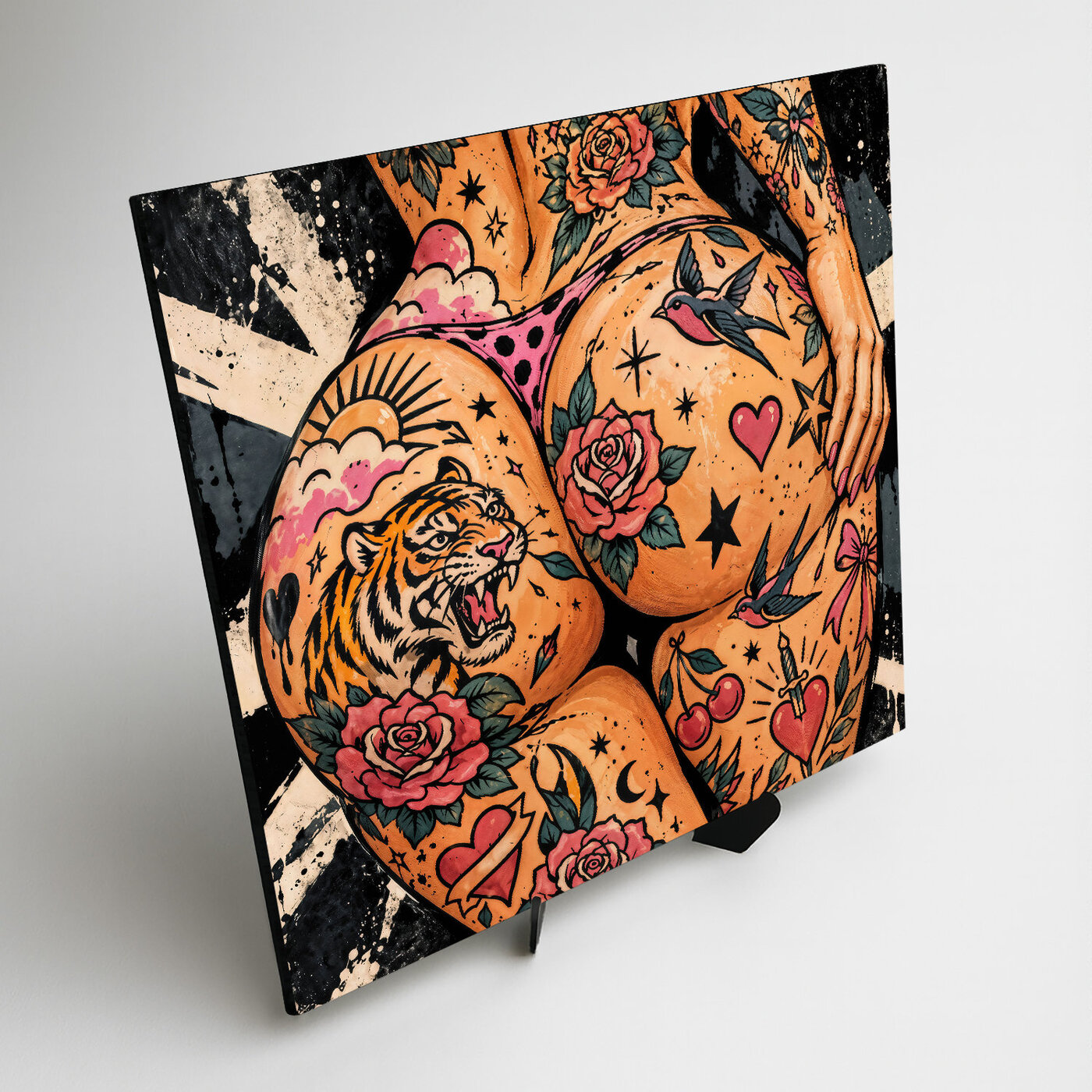 Old school obraz na dreve - Tattoo Woman
