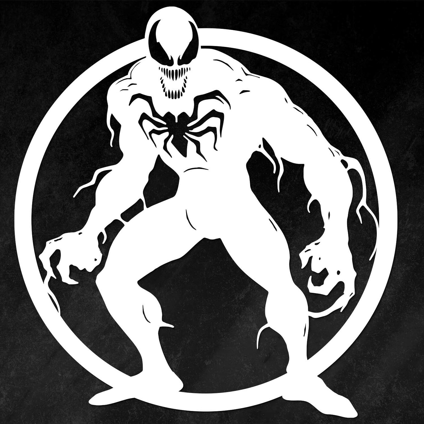 Filmový obraz z dreva - Venom  | Biela