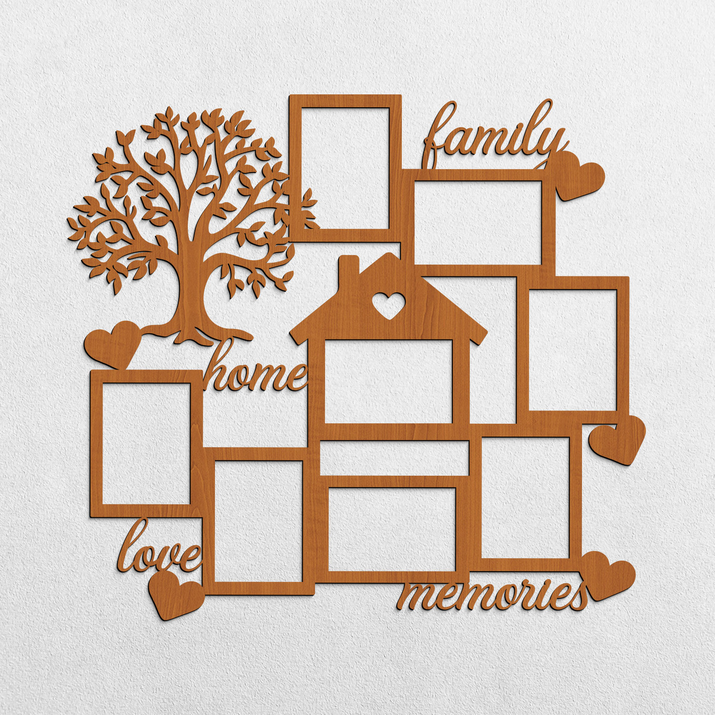 Family Photo Frame for Multiple Pictures | Cherry