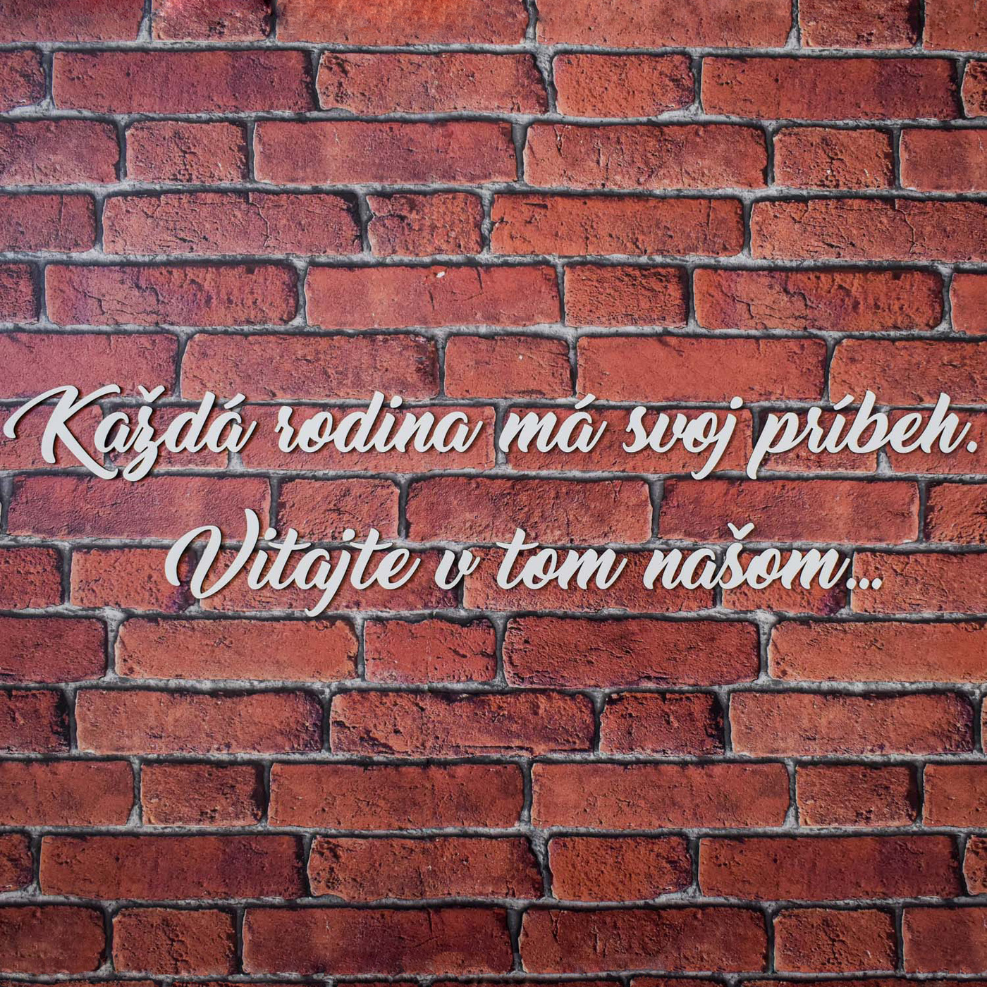 3d Nápis z dreva na stenu - Vitajte v našom príbehu | Biela