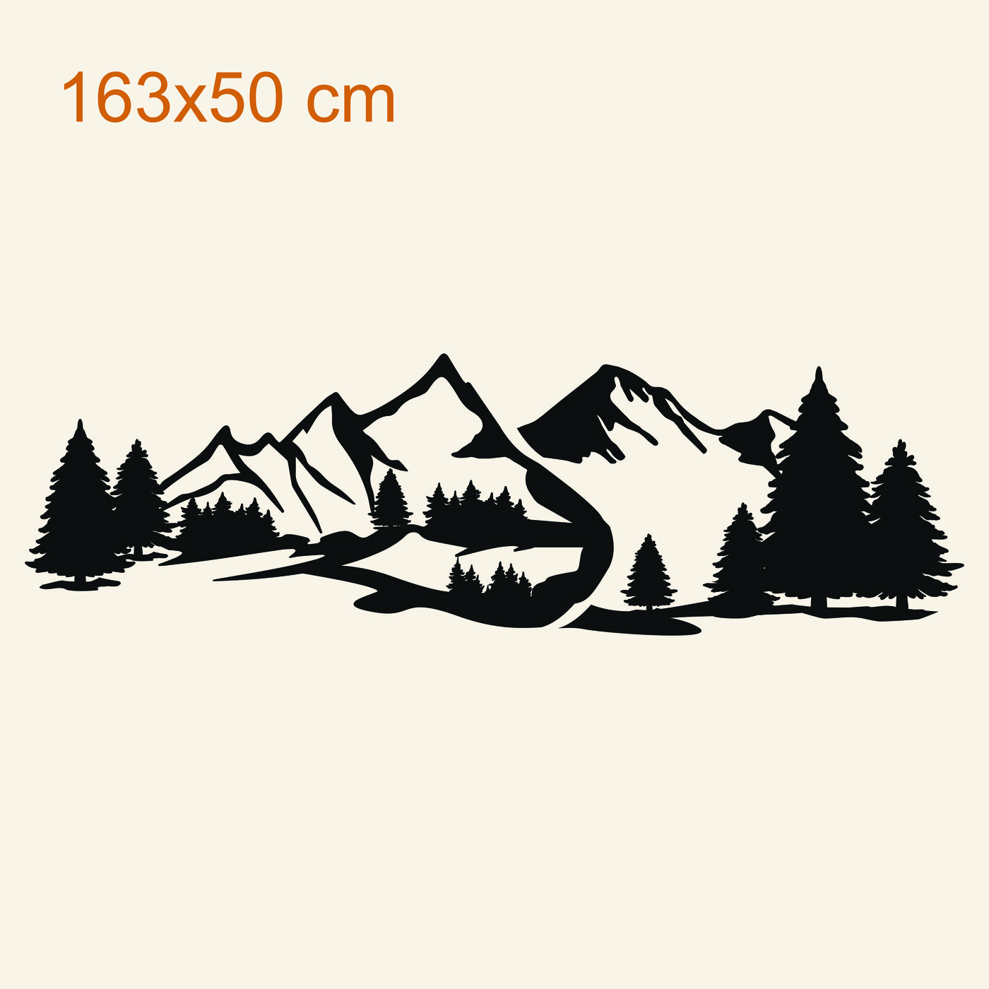 Drevený obraz na stenu - Hory a les | 163x50 cm