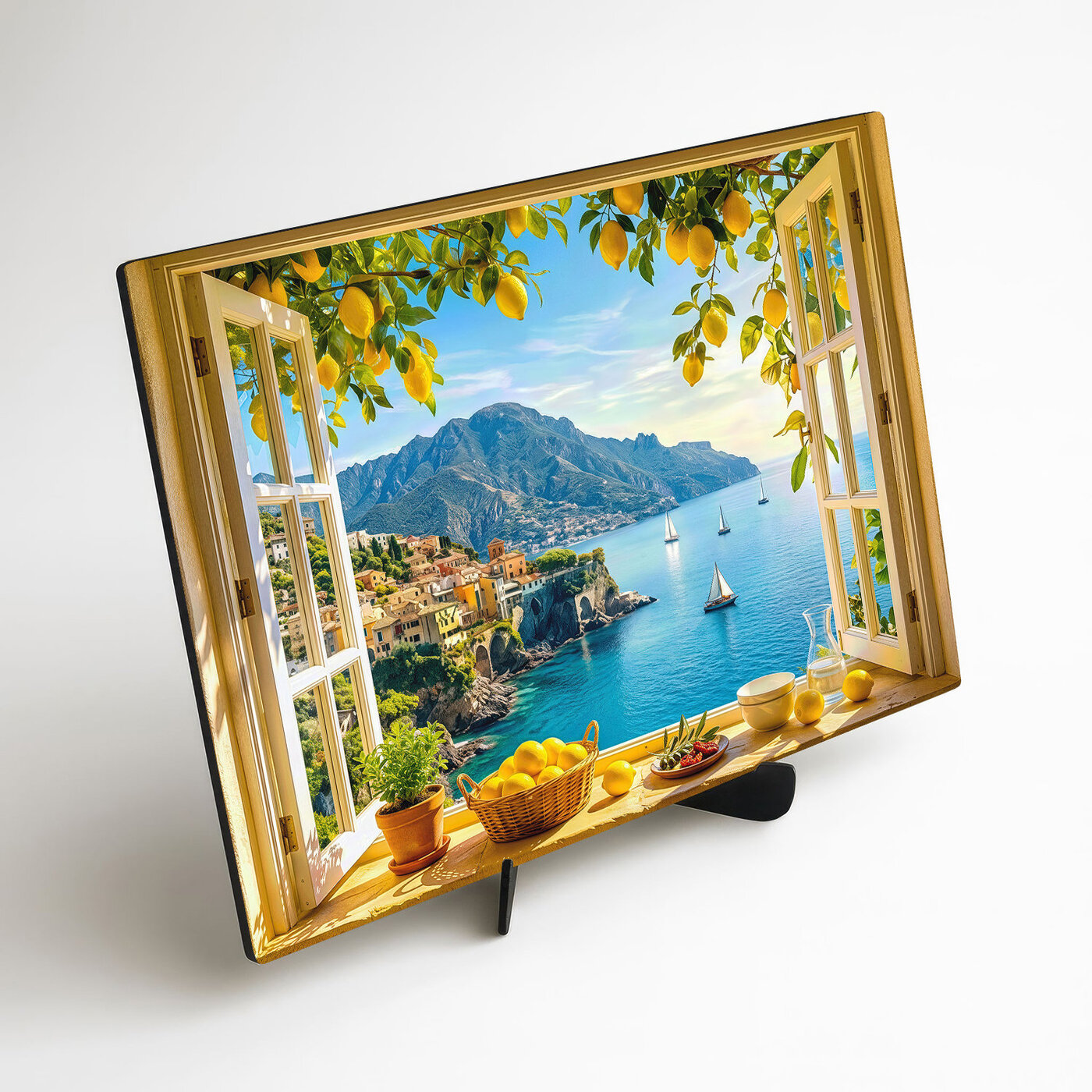 Obraz na dreve - Amalfi s výhľadom na more