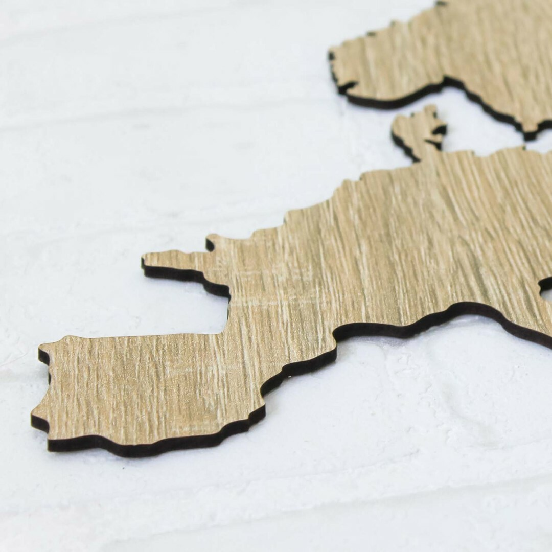 Wooden 3D World Map on the Wall | Oak Sonoma