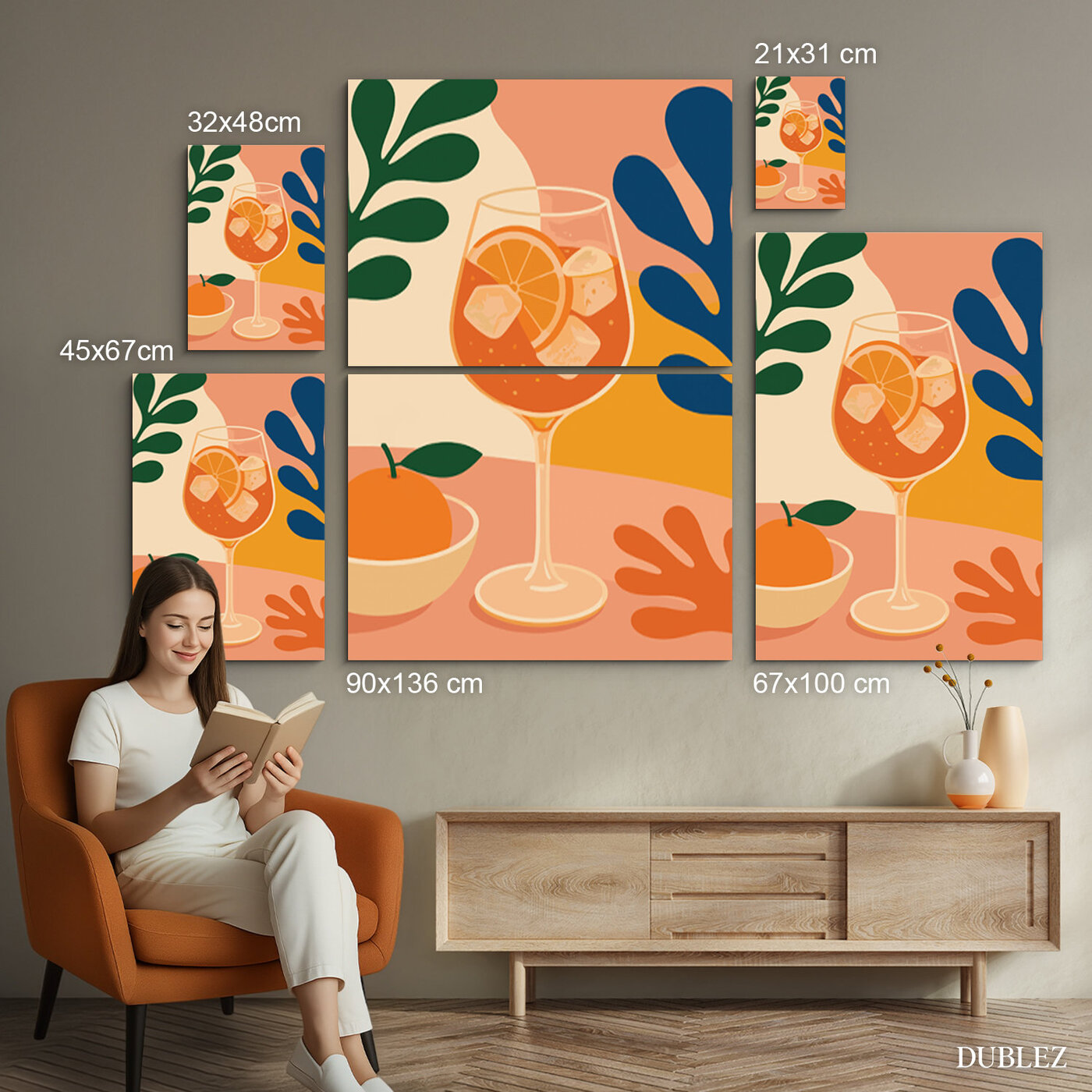 Art obraz Aperol - Matisse štýl | 90x136 cm